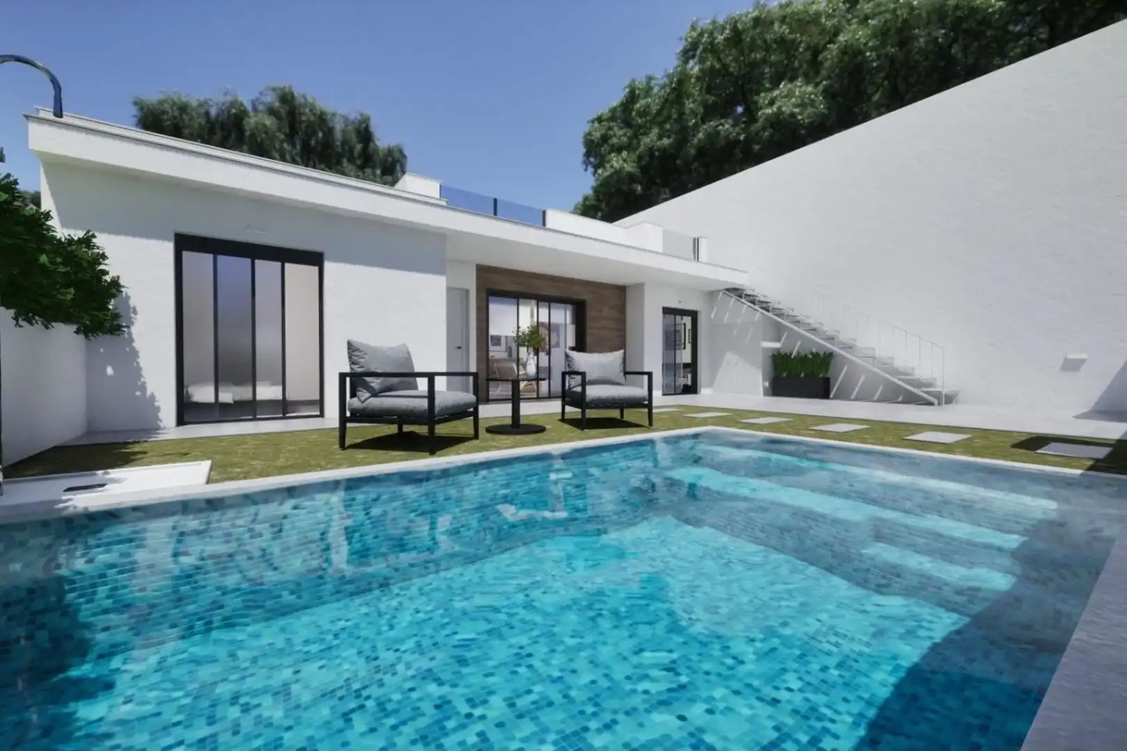 Schwimmbecken von Einfamilien-Reihenhaus zum Verkauf in Torre-Pacheco