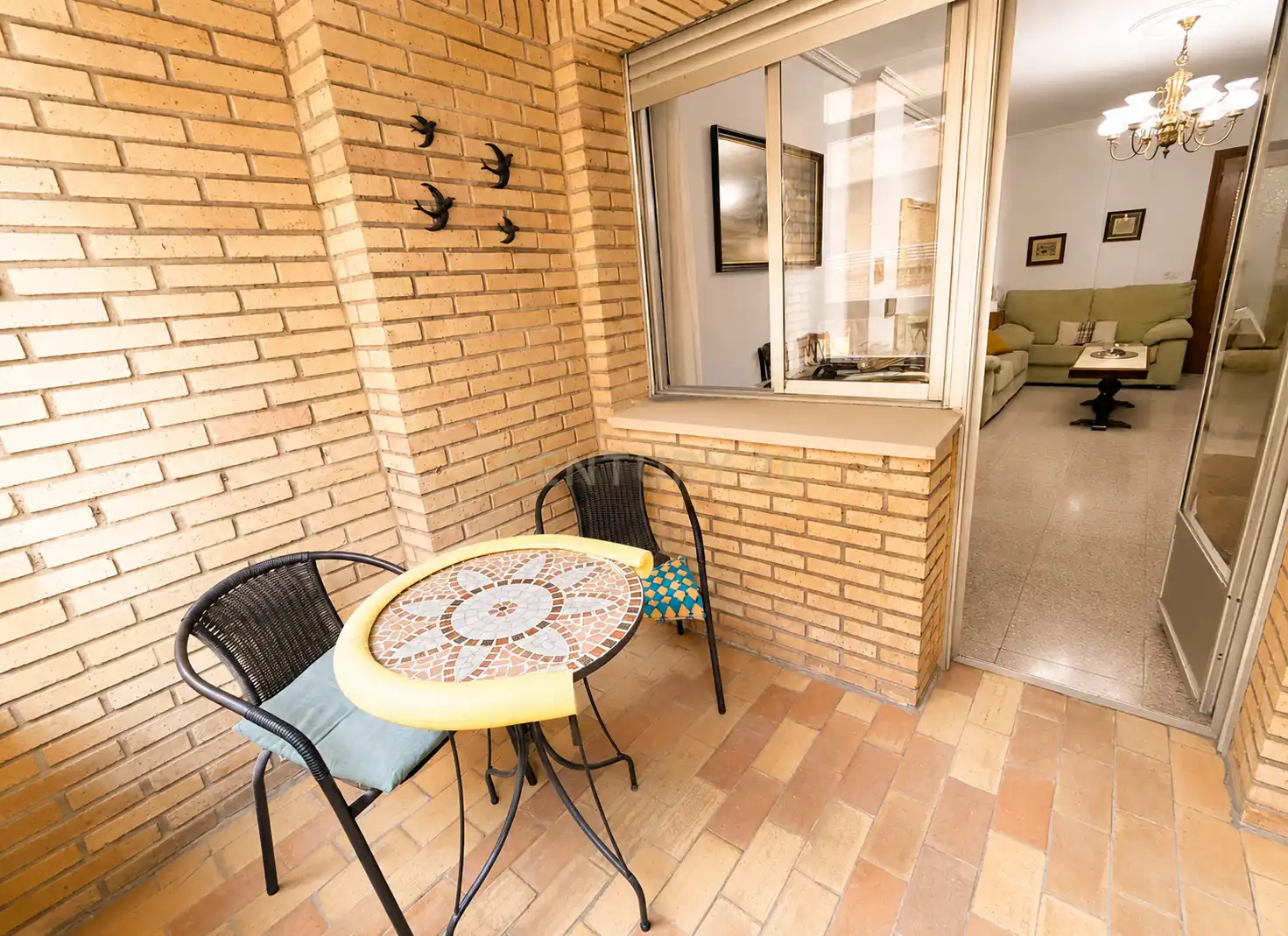 Balcony of Flat for sale in Cáceres  with Air Conditioner and Washing machine