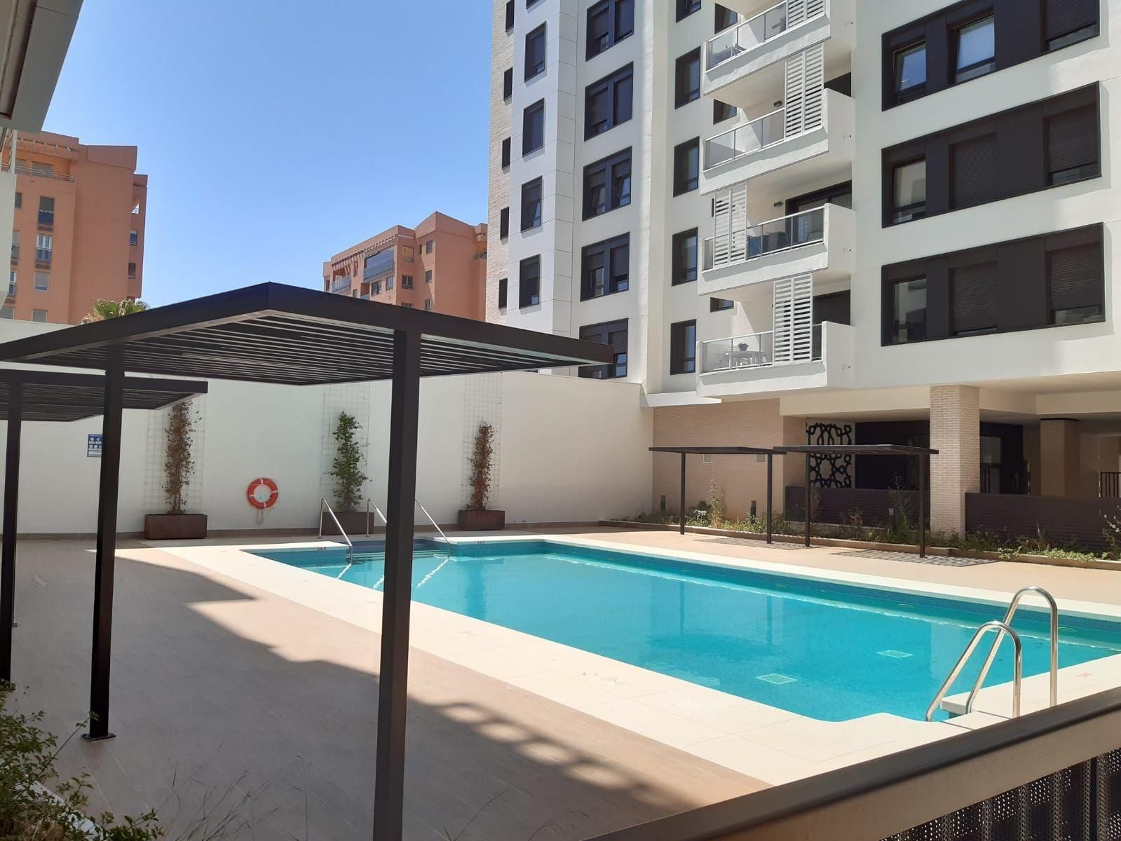 Swimming pool of Flat to rent in Málaga Capital  with Air Conditioner, Parquet flooring and Terrace