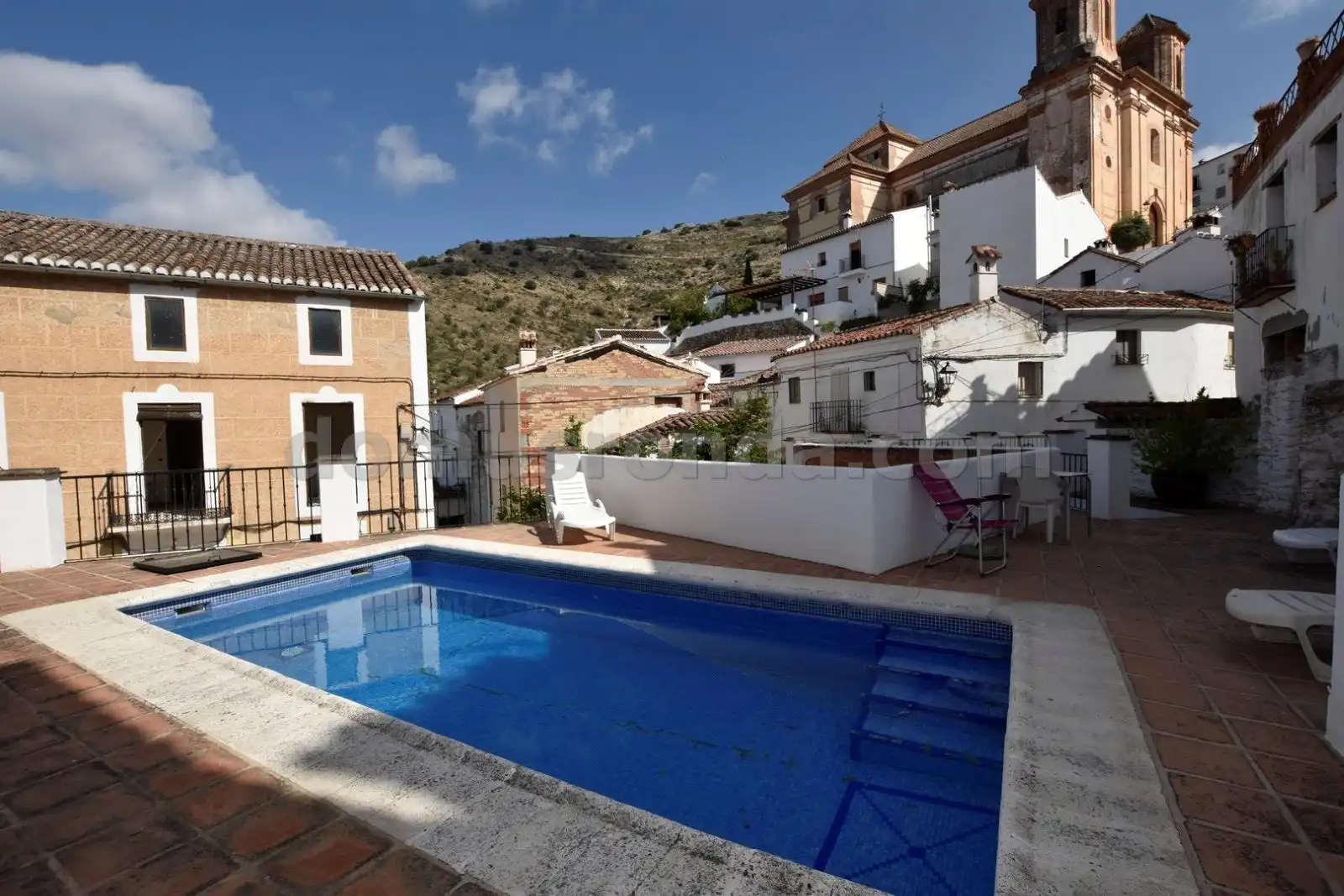 Vista exterior de Casa o chalet en venta en Alpandeire con Calefacción, Terraza y Piscina