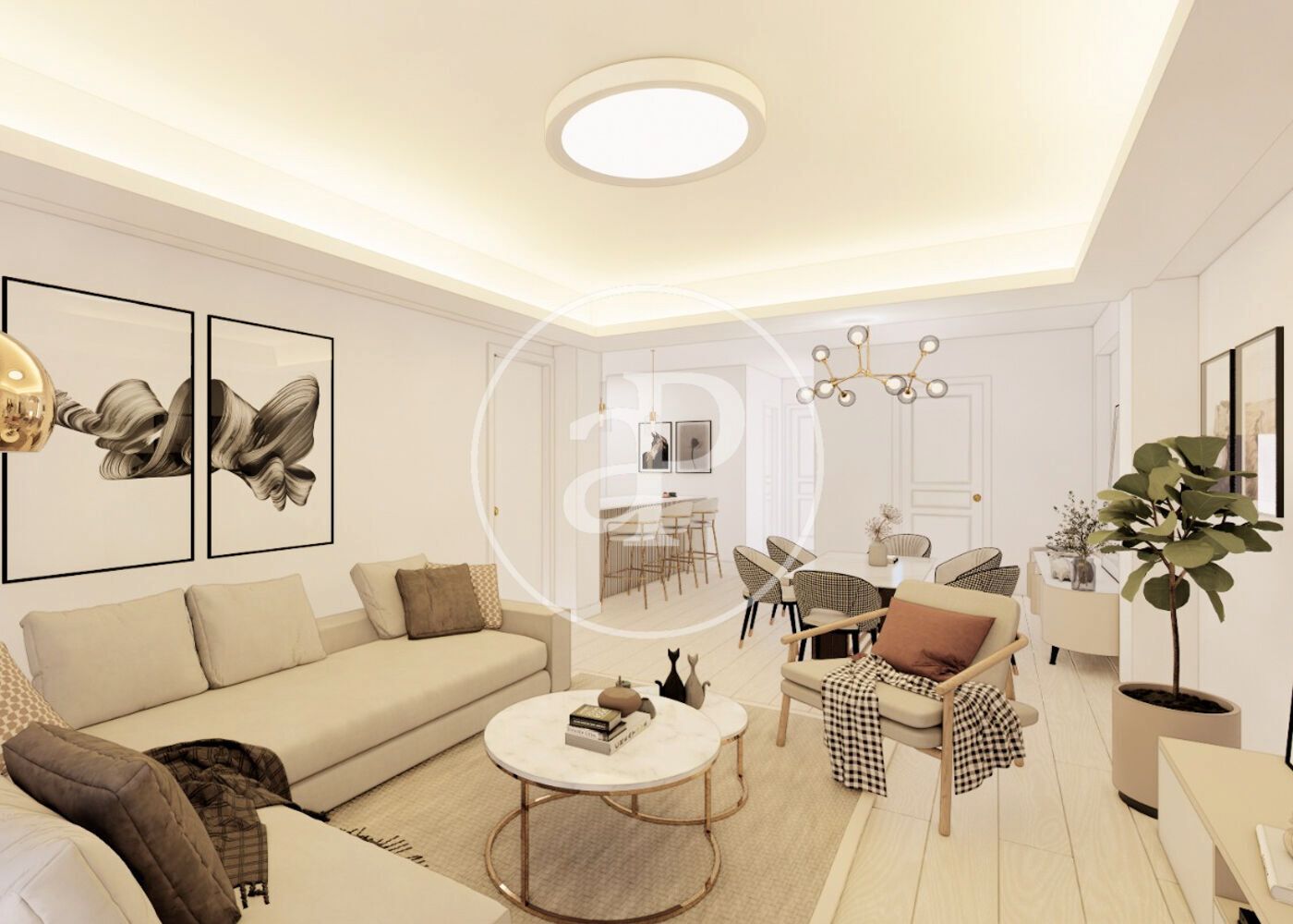 Sala d'estar de Pis en venda en  Madrid Capital amb Aire condicionat, Calefacció i Terrassa