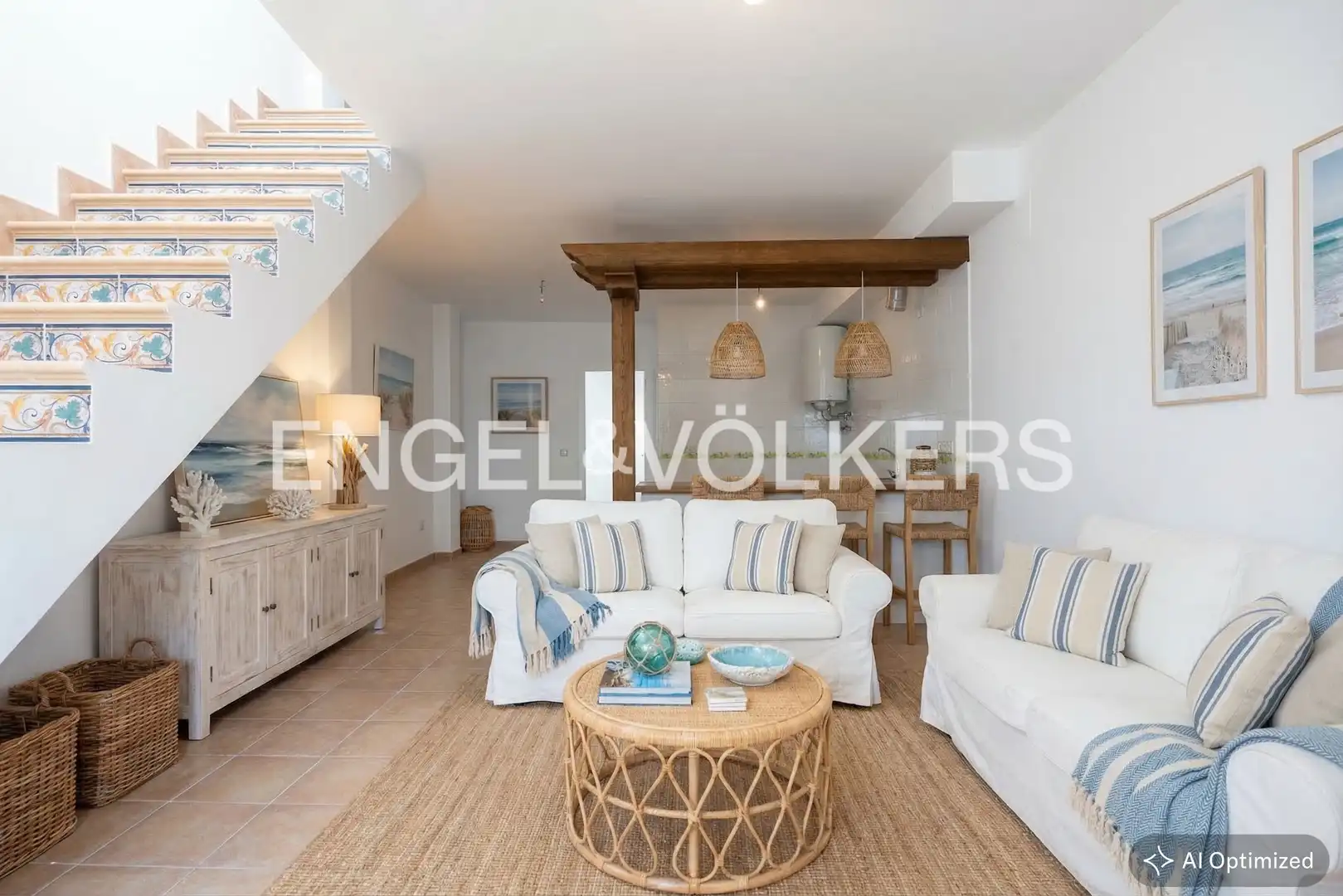 Sala de estar de Dúplex en venta en Chipiona con Aire acondicionado, Calefacción y Terraza