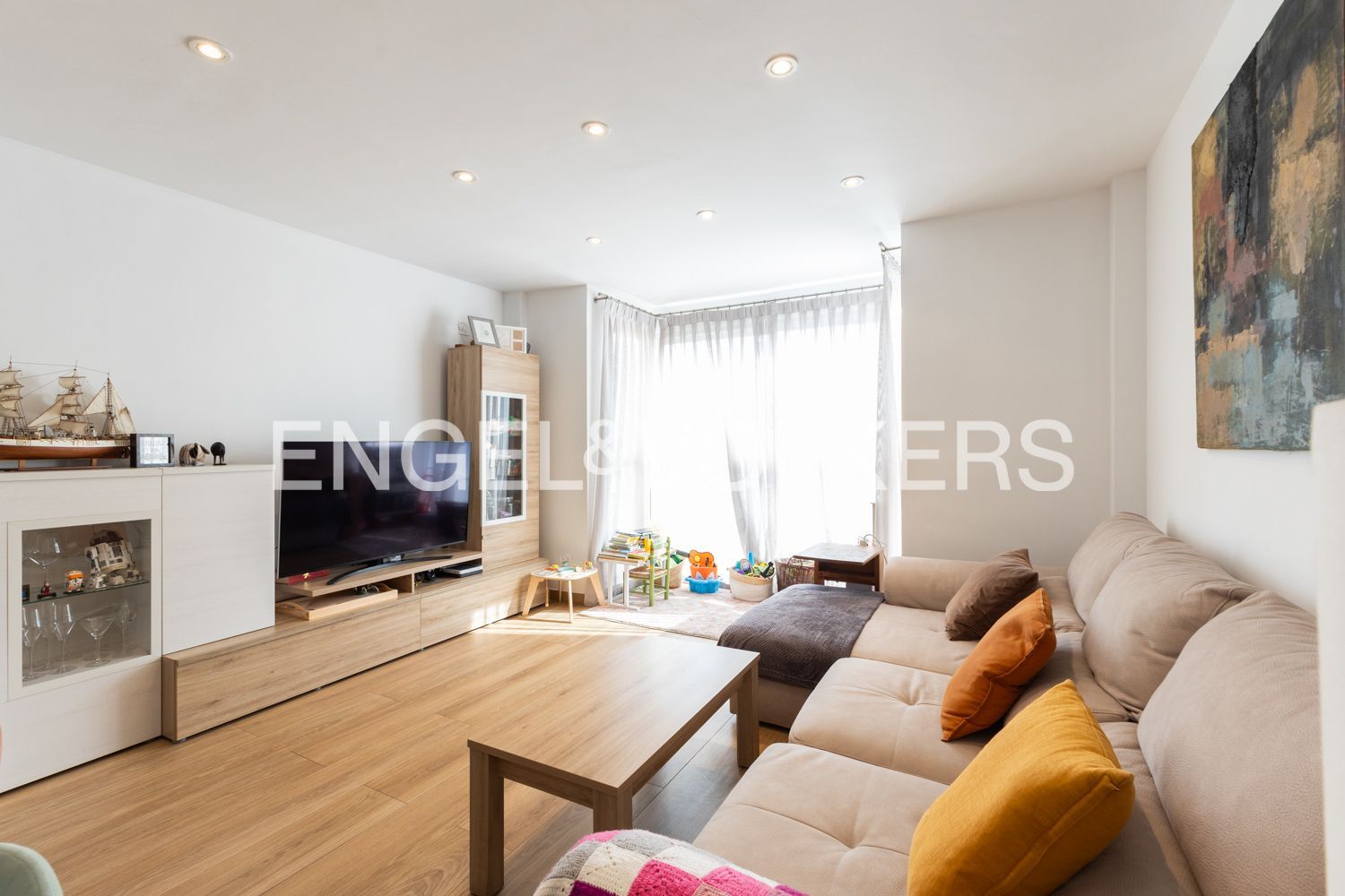 Sala d'estar de Apartament en venda en  Valencia Capital amb Aire condicionat, Calefacció i Moblat