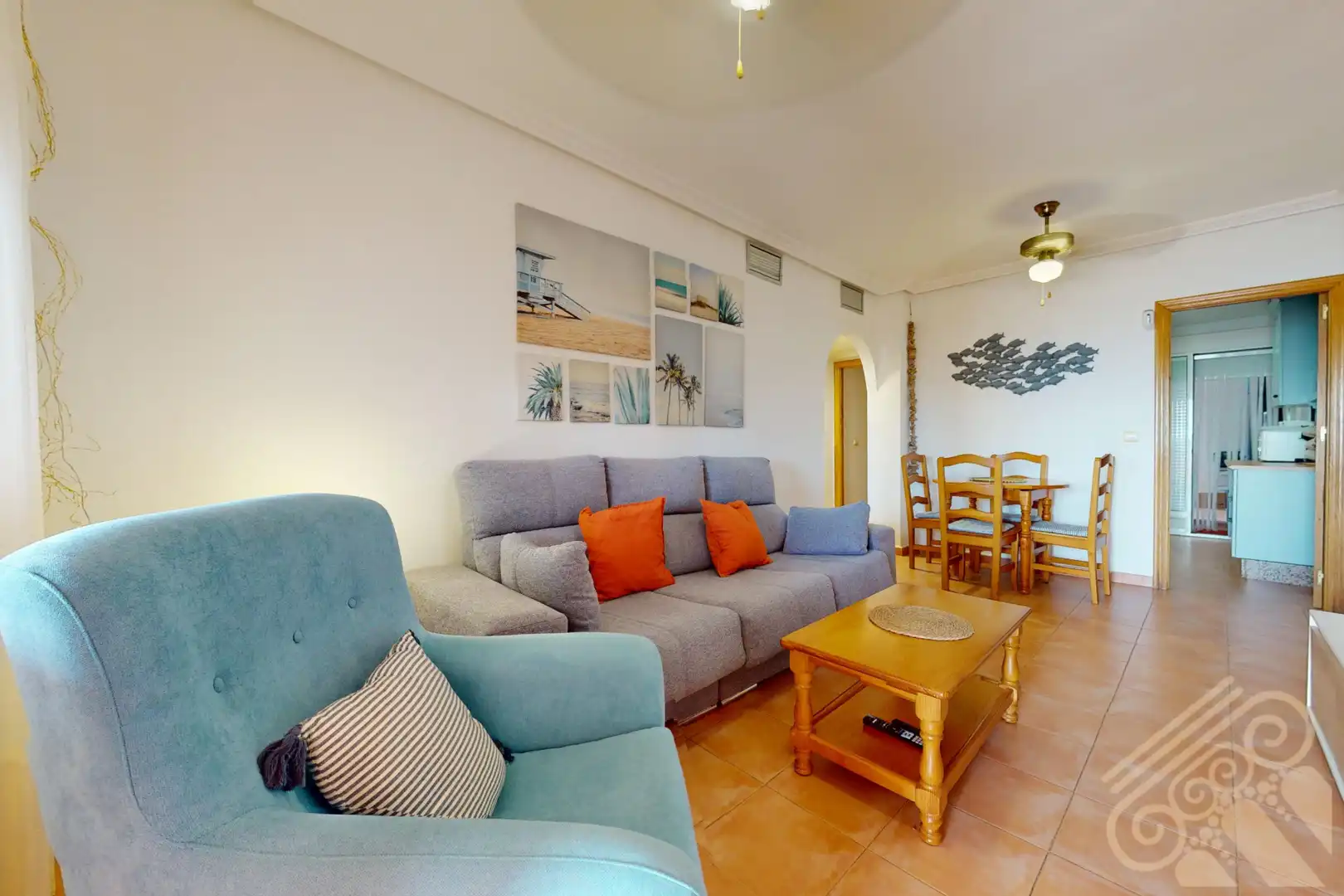 Sala d'estar de Apartament en venda en Mojácar amb Terrassa, Moblat i Piscina comunitària