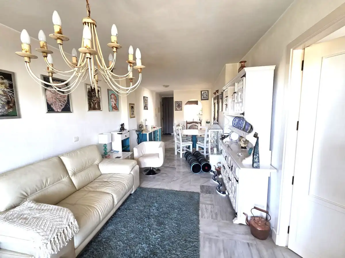 Sala d'estar de Apartament en venda en Mijas amb Aire condicionat, Calefacció i Terrassa
