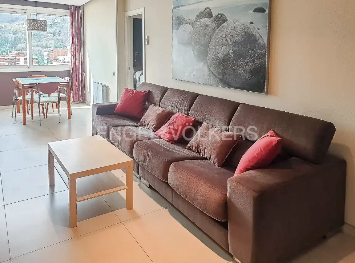 Sala de estar de Ático en venta en Barcelona con Aire acondicionado, Calefacción y Amueblado