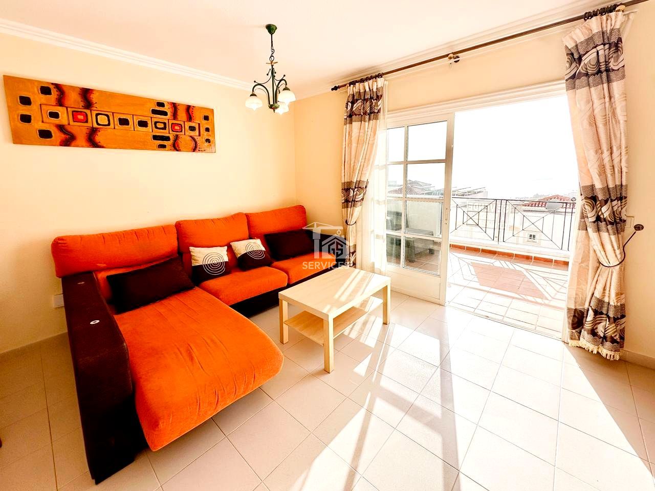 Living room of Flat for sale in Adeje  with Terrace, Furnished and Community pool