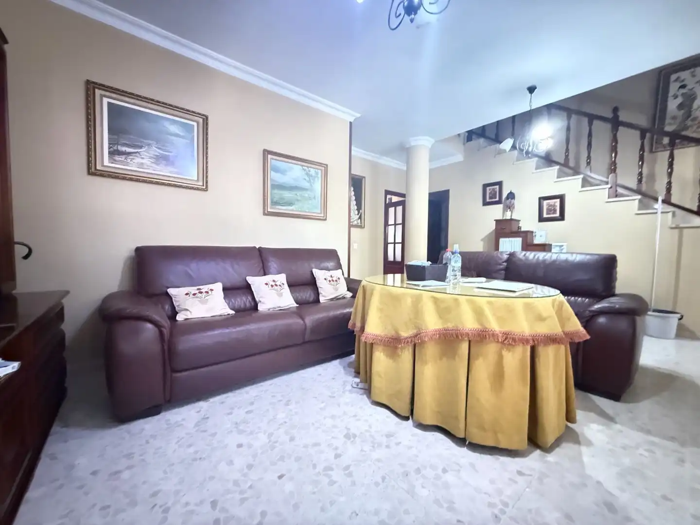 Sala de estar de Casa adosada en venta en Aljaraque con Aire acondicionado y Amueblado
