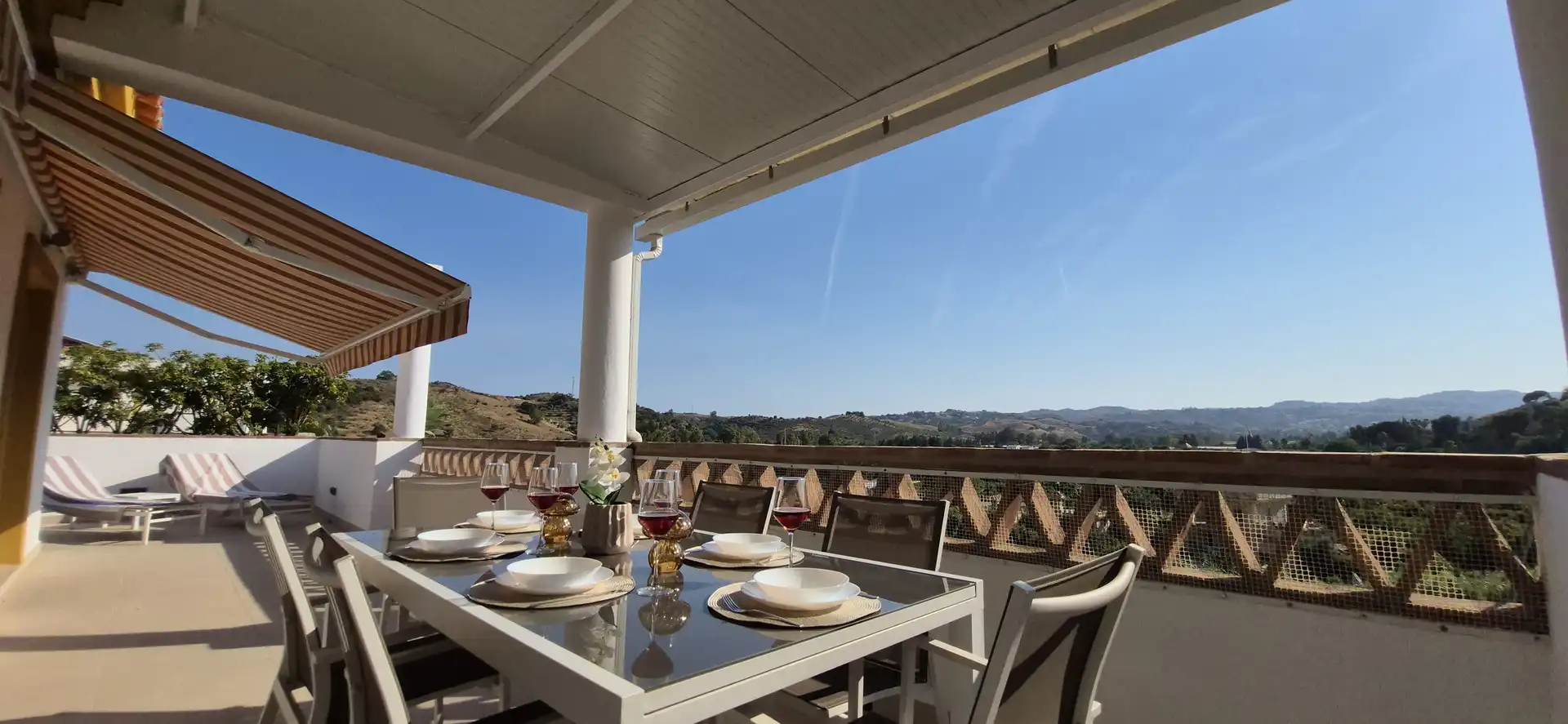 Terrasse von Wohnungen zur Miete in Mijas mit Klimaanlage, Heizung und Terrasse