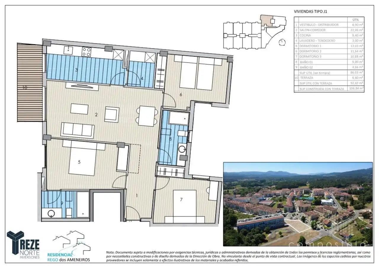 Pis amb terrassa en venda a Pedregal, Residencial 'Rego Dos Ameneiros', imagen 2