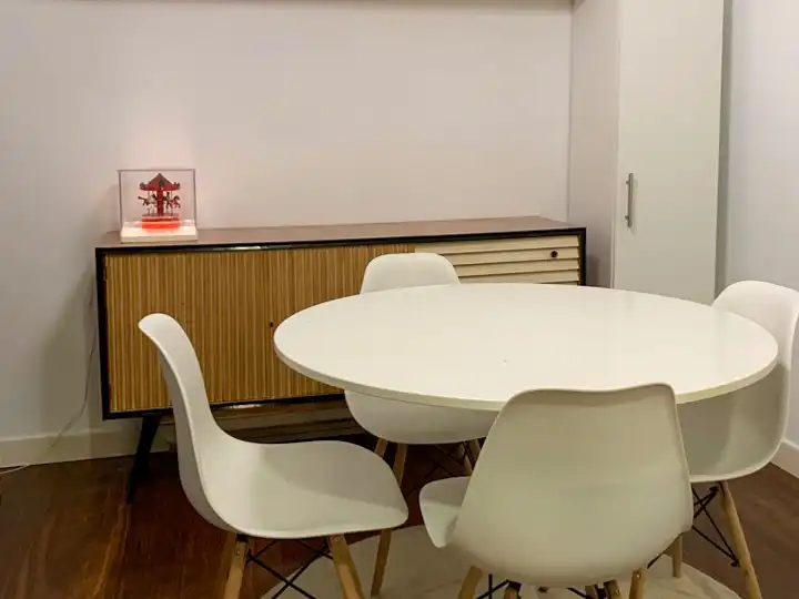 Dining room of Flat for rent in Madrid  with Air Conditioner, Heating and Private garden