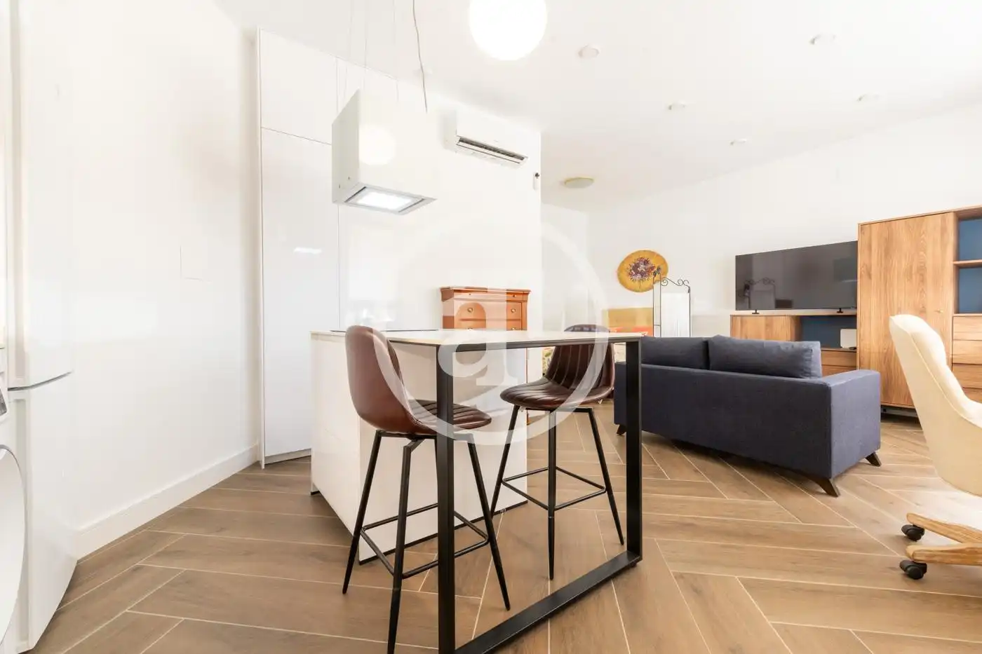 Wohnzimmer von Wohnung zur Miete in Madrid mit Klimaanlage, Heizung und Möbliert