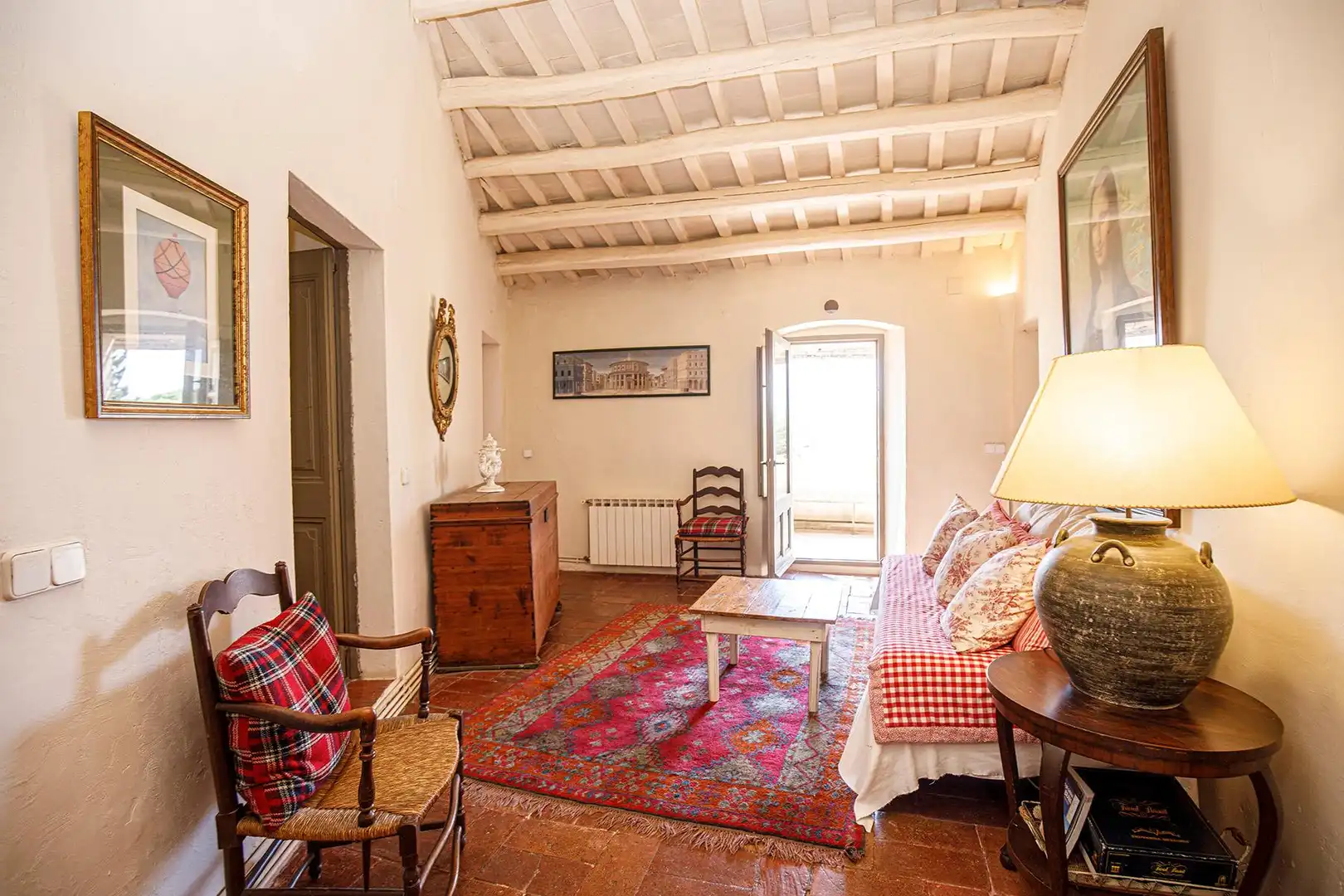 Sala de estar de Finca rústica de alquiler en Pals