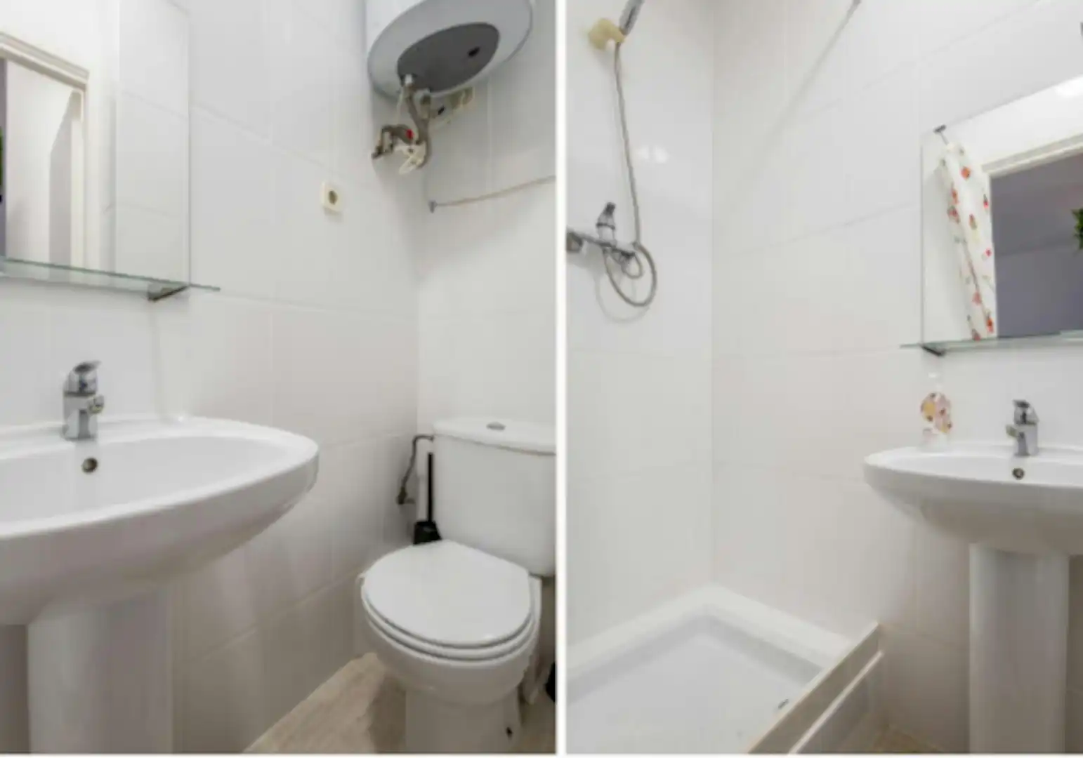 Bathroom of Flat for share in Barcelona  with Furnished, Washing machine and TV