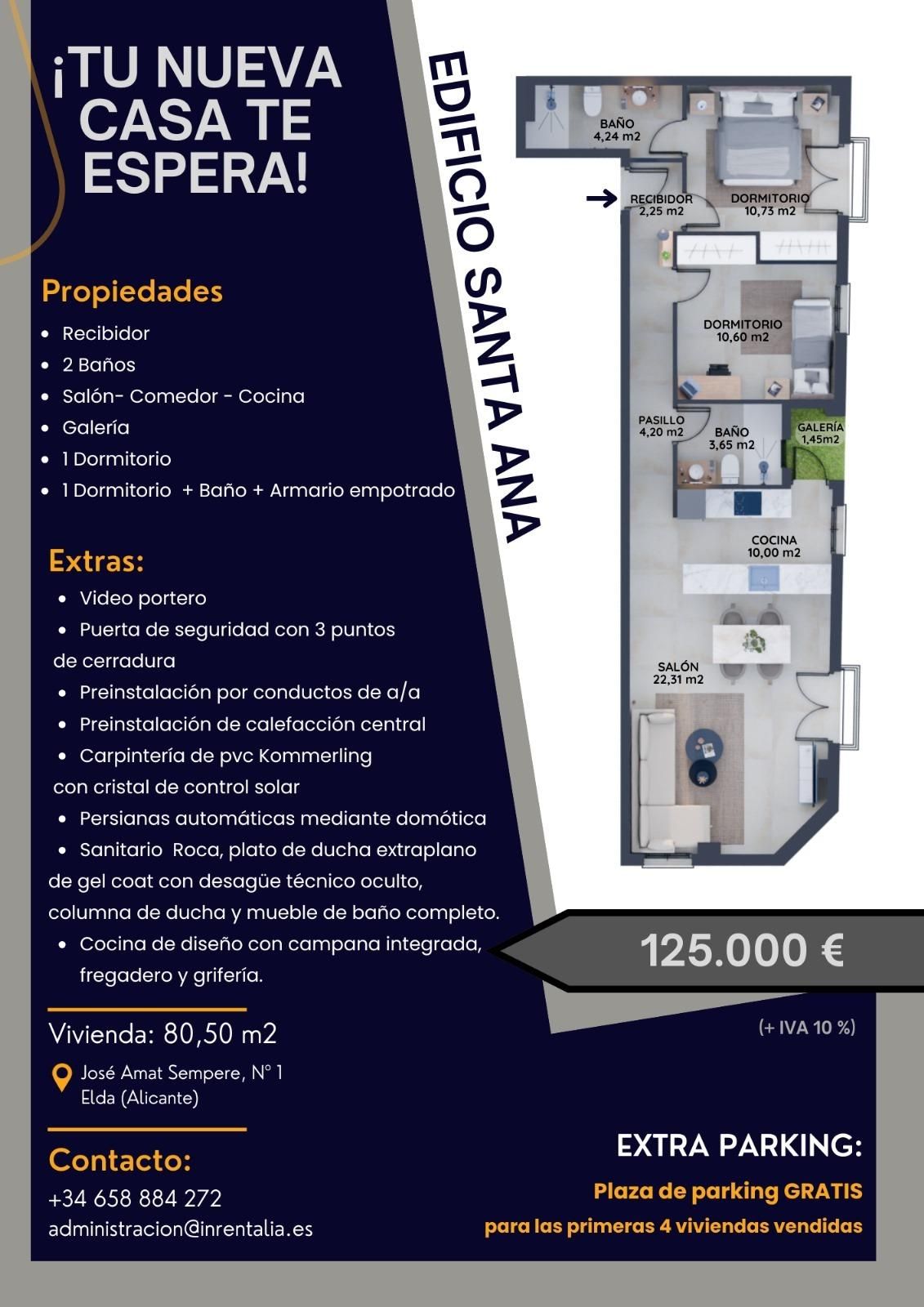 Dormitori de Apartament en venda en Elda