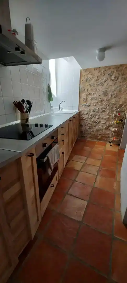 Kitchen of Flat for rent in Castell de Castells  with Storage room, Furnished and Oven