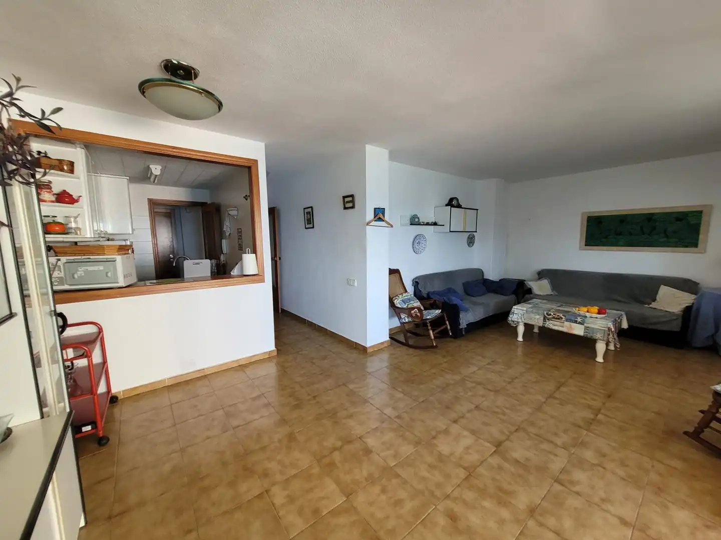 Sala d'estar de Apartament en venda en Alicante / Alacant amb Jardí privat, Terrassa i Traster