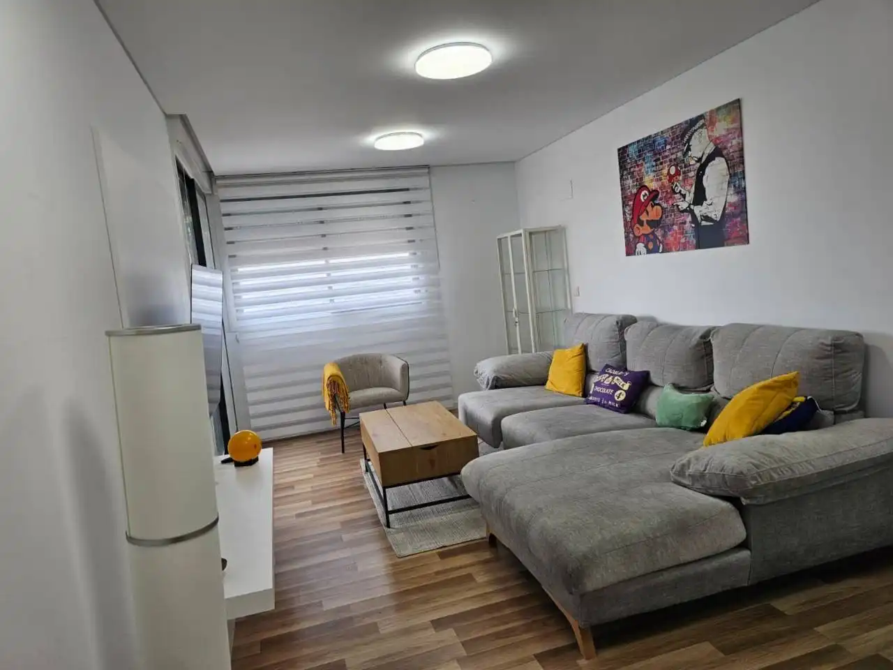 Living room of Flat for rent in Murcia  with Air Conditioner, Terrace and Furnished