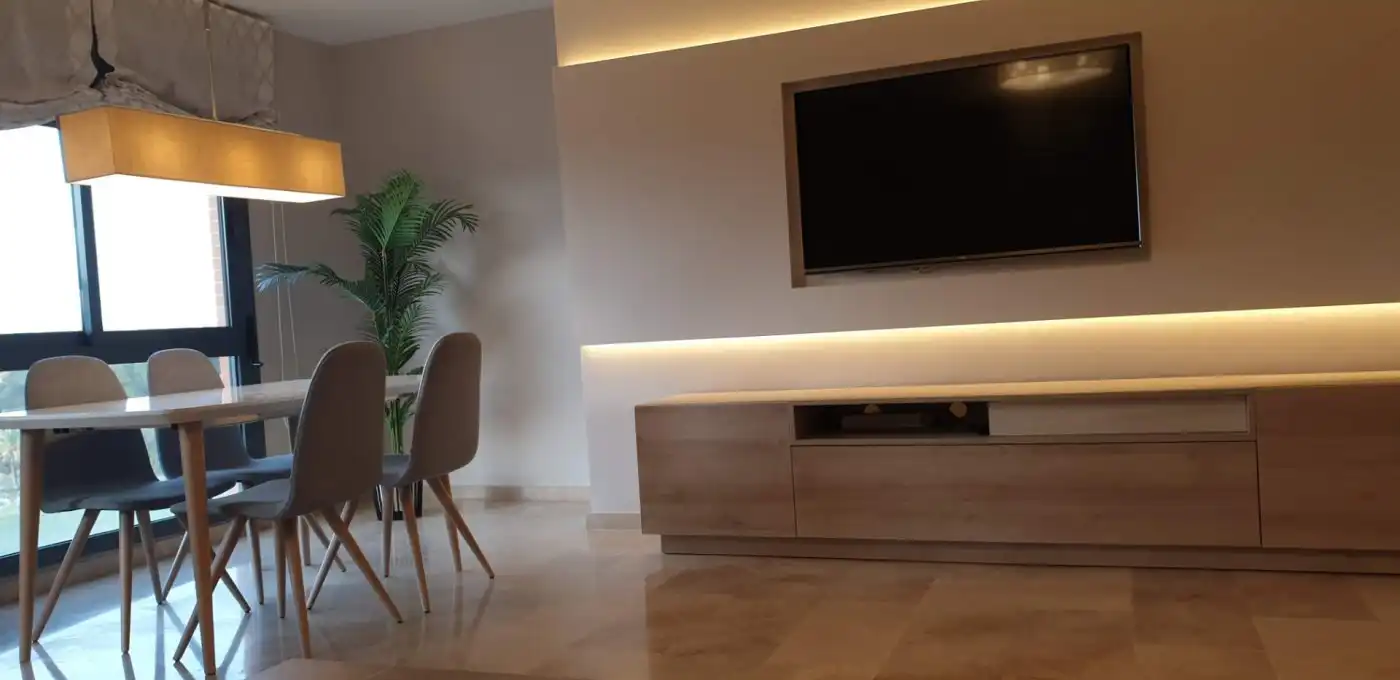 Living room of Flat for rent in Alicante / Alacant  with Air Conditioner, Terrace and Furnished