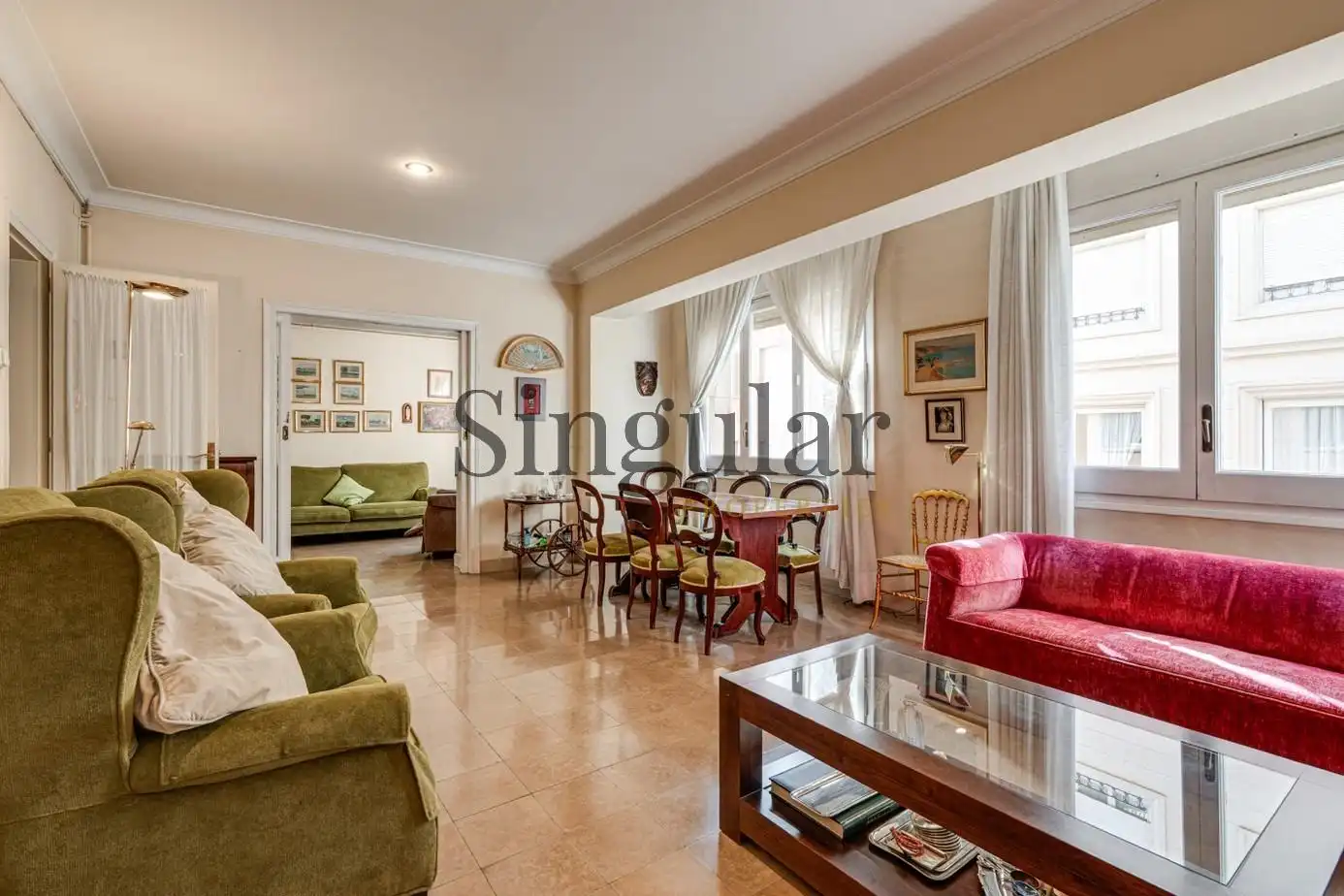 Sala d'estar de Pis en venda en Sarrià - Sant Gervasi