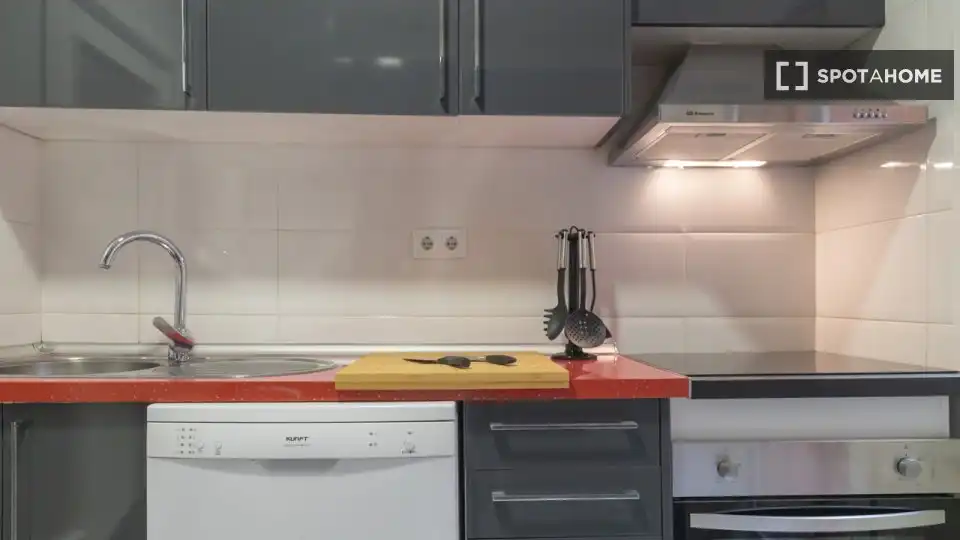 Kitchen of Flat for rent in Madrid  with Air Conditioner, Heating and Furnished