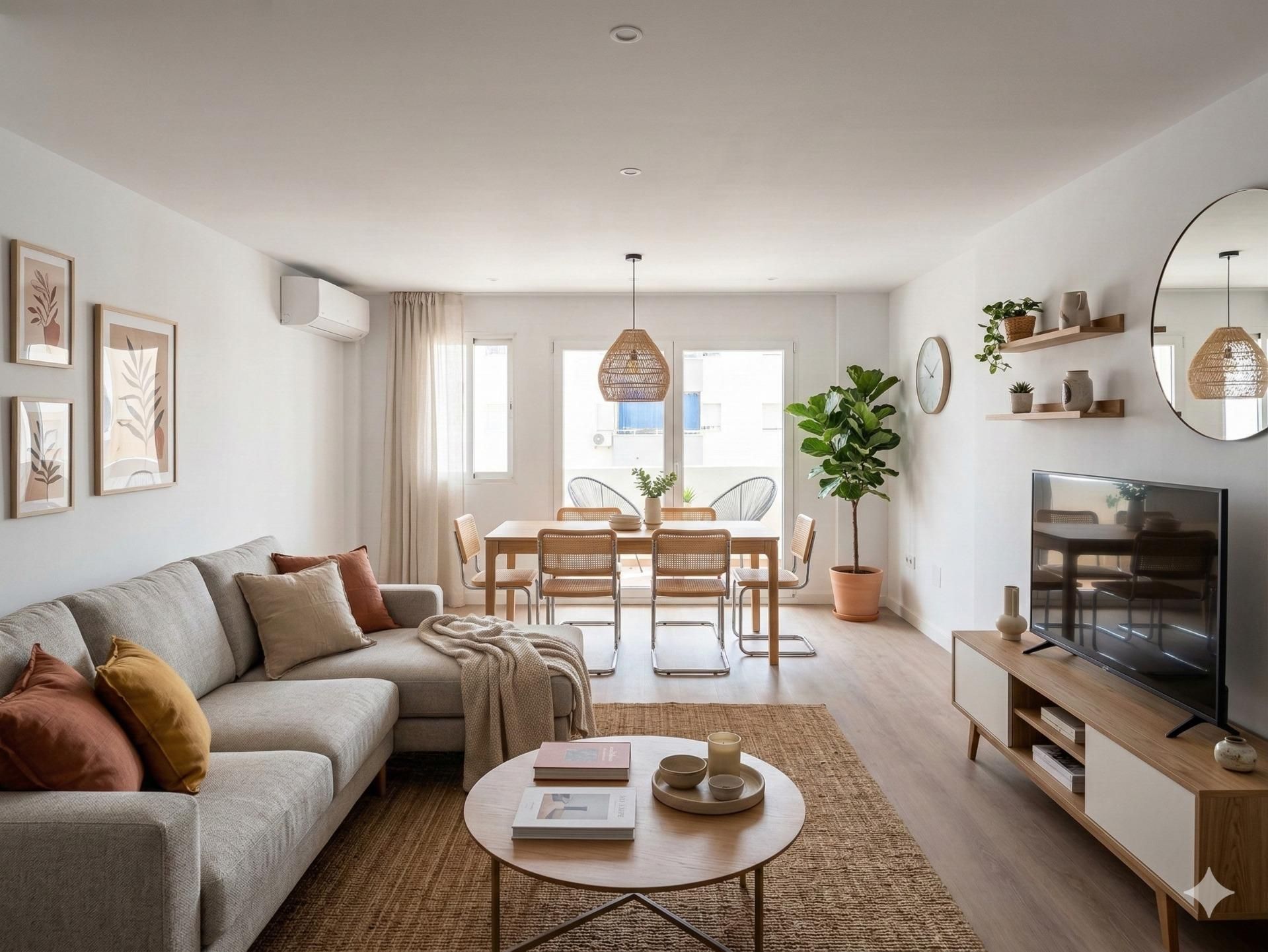 Living room of Apartment for sale in Benalmádena  with Air Conditioner, Parquet flooring and Terrace