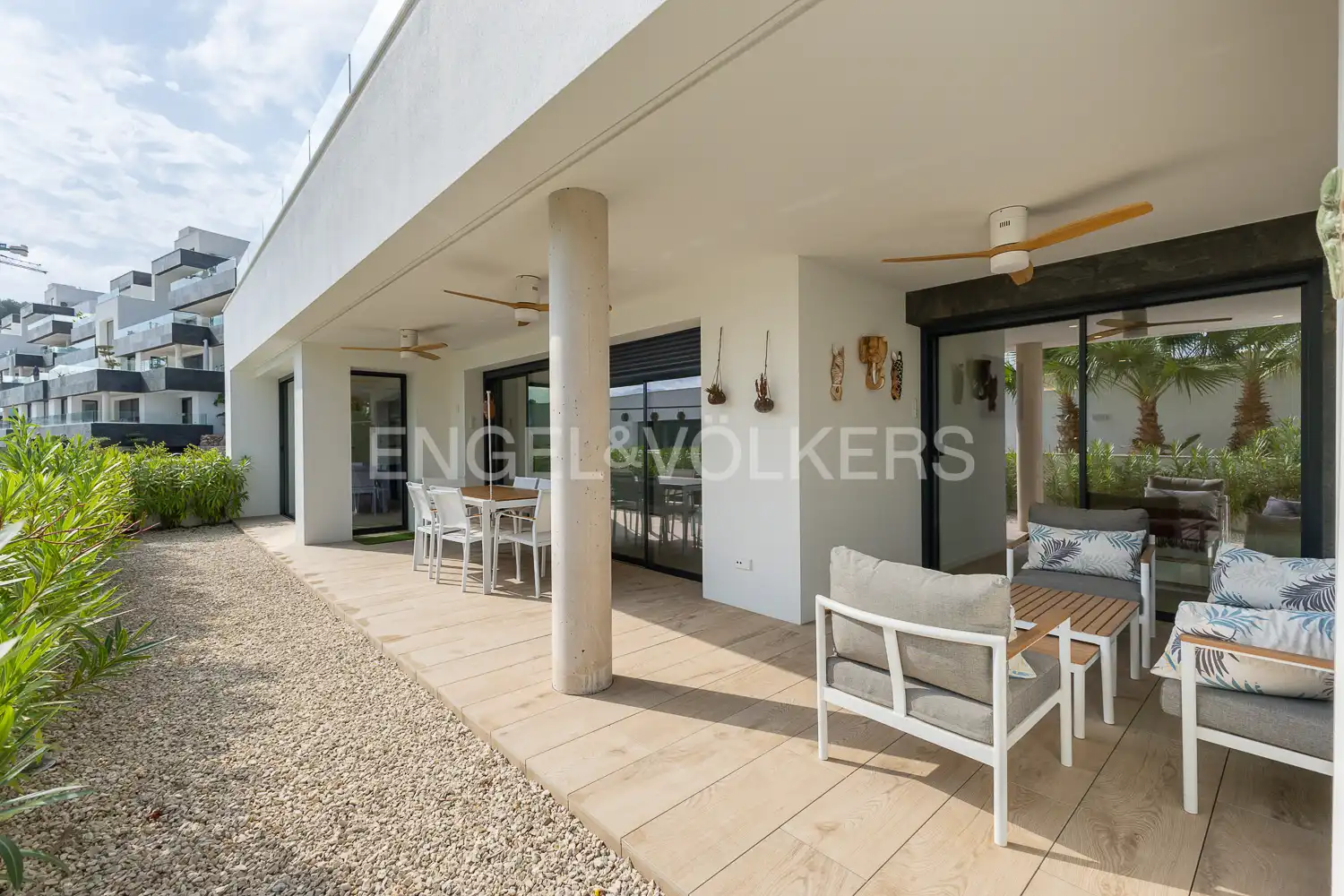 Terrace of Flat for sale in Pedreguer  with Air Conditioner, Heating and Private garden