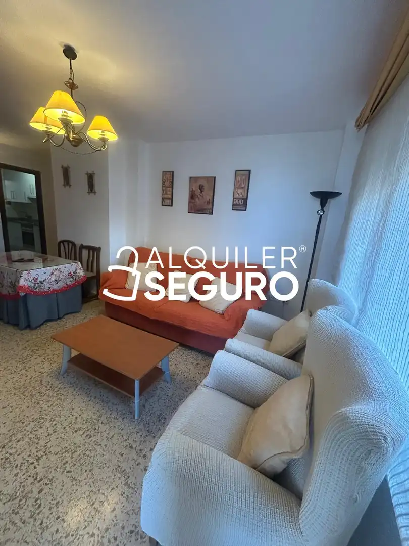 Living room of Flat for rent in Granada  with Air Conditioner, Terrace and Furnished