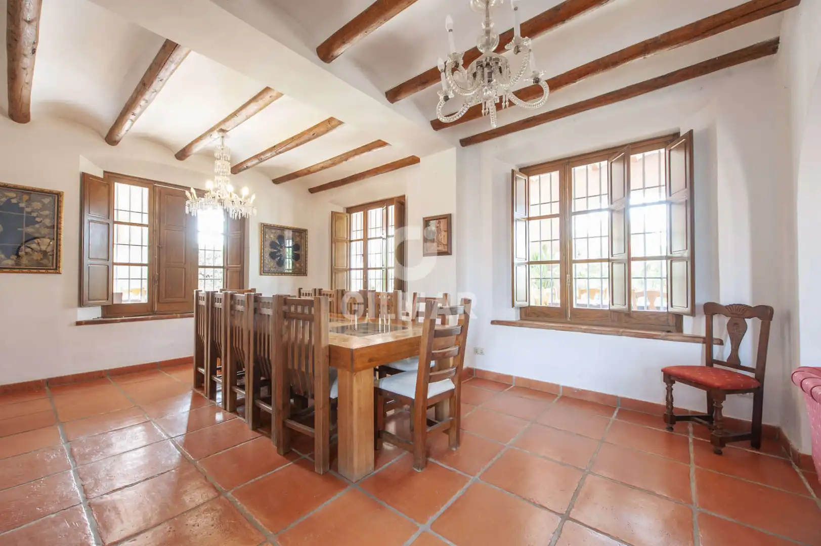 Dining room of Houses for sale in Alcalá de Guadaira  with Heating, Swimming Pool and Furnished