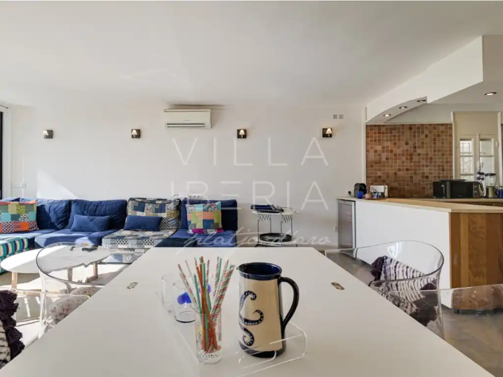 Wohnzimmer von Wohnungen zum Verkauf in Calonge i Sant Antoni mit Klimaanlage, Privatgarten und Terrasse