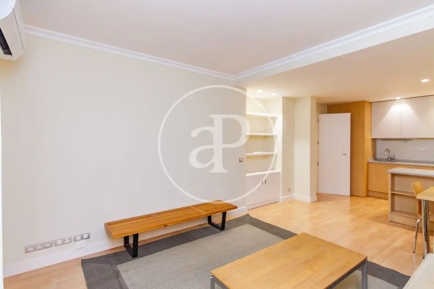 Wohnzimmer von Wohnung zur Miete in Madrid mit Klimaanlage, Heizung und Möbliert