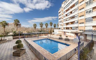 Swimming pool of Flat for sale in  Granada Capital  with Heating, Parquet flooring and Balcony