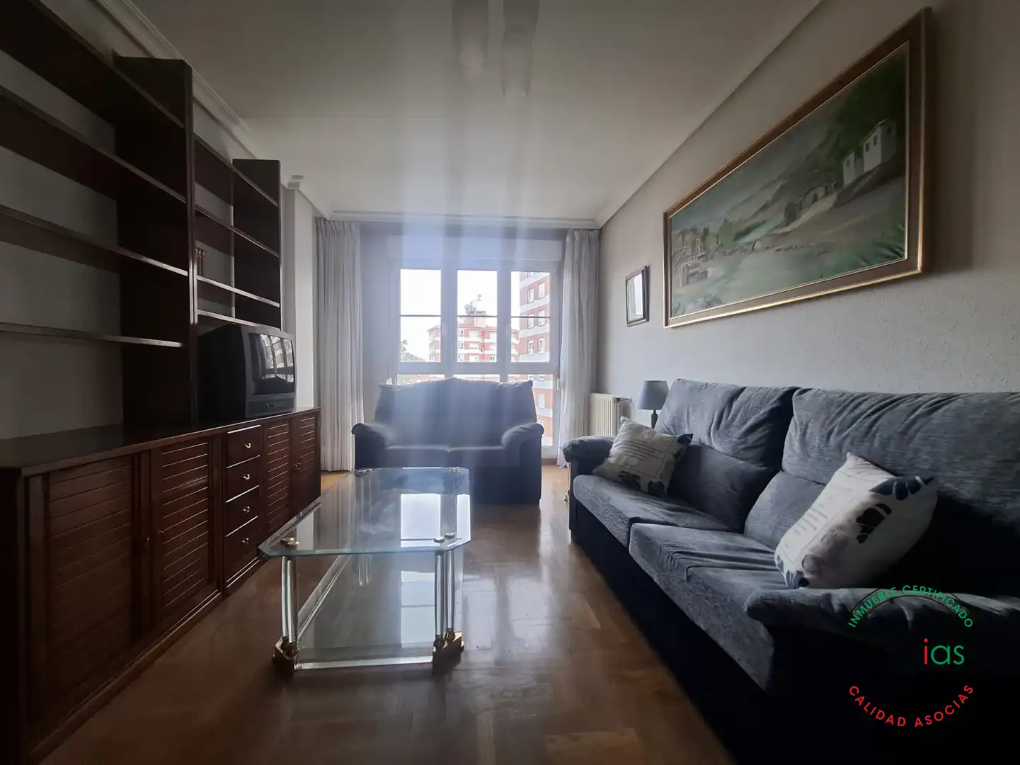 Sala de estar de Piso en venta en Gijón  con Calefacción, Parquet y Trastero