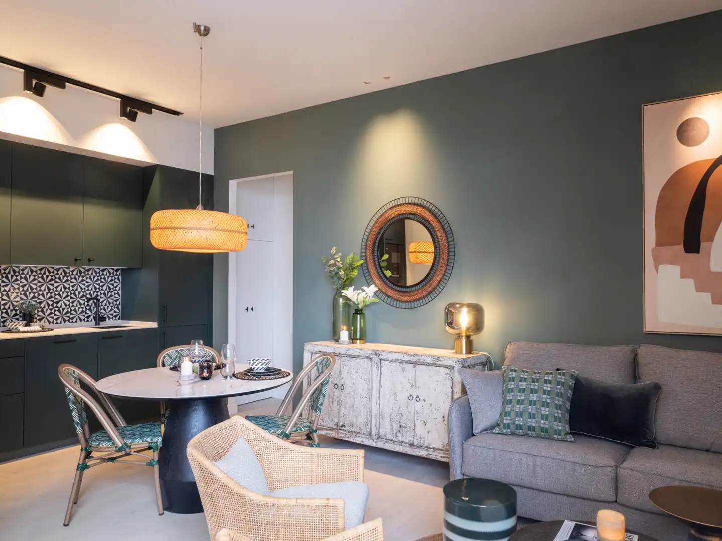 Sala de estar de Apartamento de alquiler en Málaga con Aire acondicionado y Amueblado