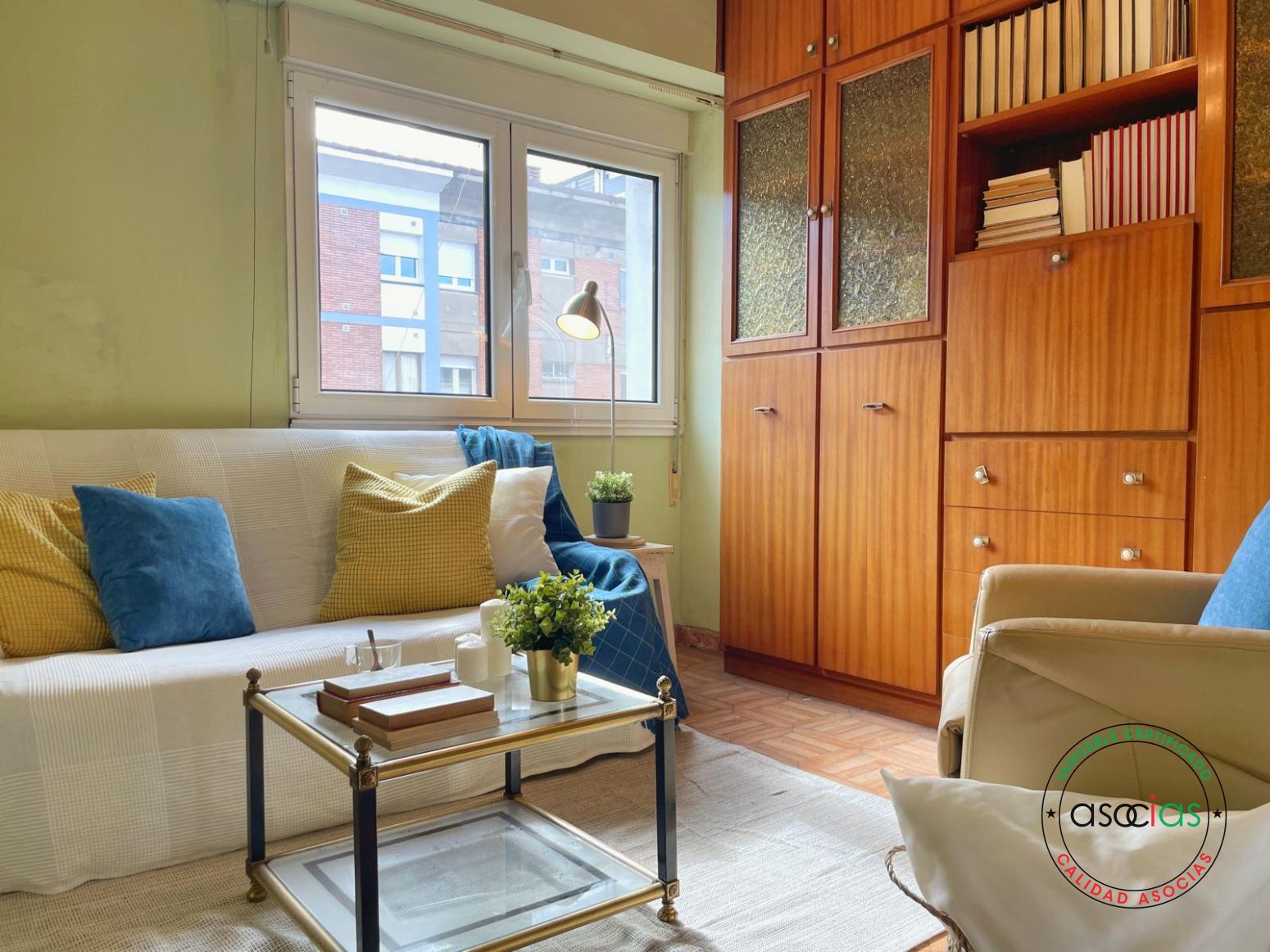 Living room of Flat for sale in Gijón   with Furnished