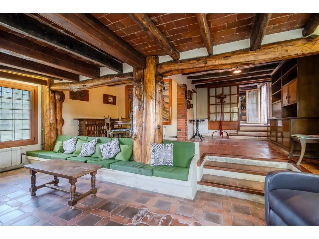 Sala de estar de Finca rústica en venta en Sils con Calefacción, Jardín privado y Terraza