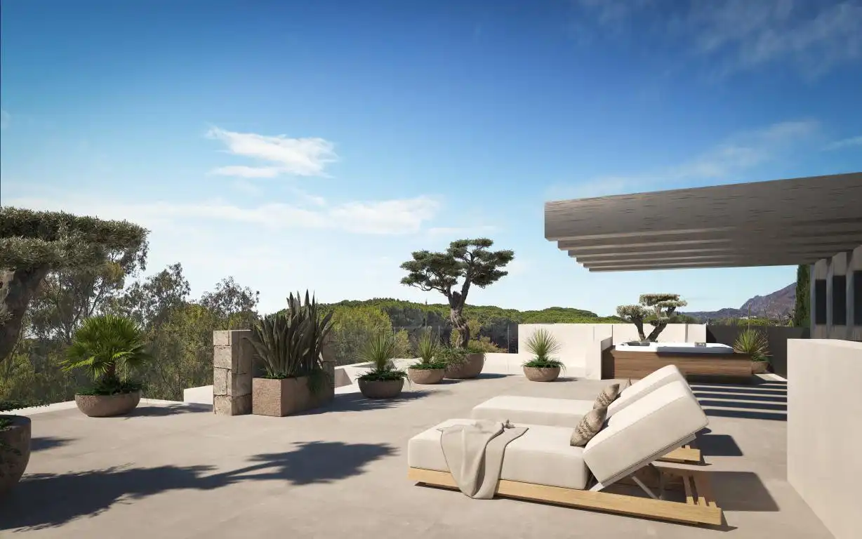 Terrasse von Haus oder Chalet zum Verkauf in Marbella mit Privatgarten, Terrasse und Schwimmbad