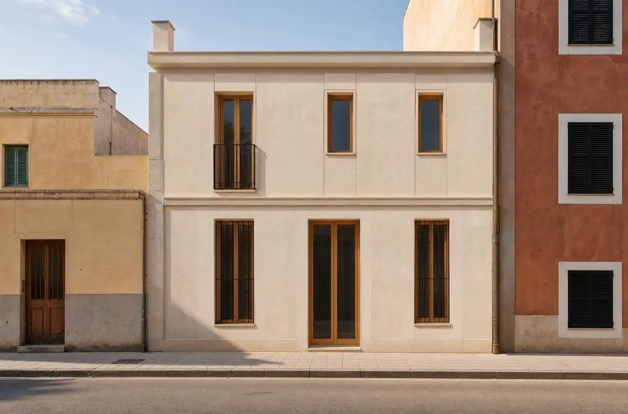 Vista exterior de Casa adosada en venta en  Palma de Mallorca con Aire acondicionado, Calefacción y Piscina