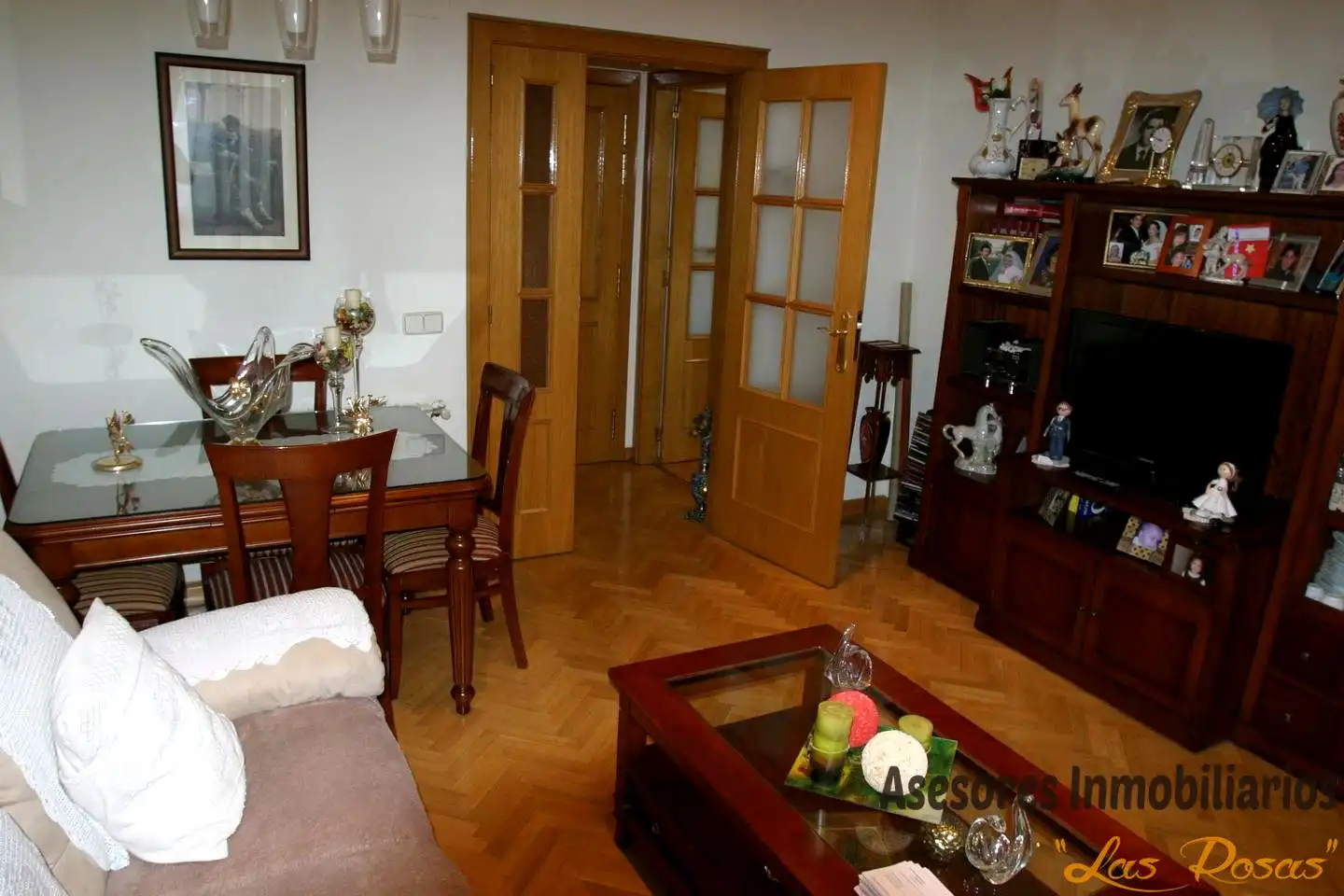 Wohnzimmer von Wohnung zum Verkauf in  Madrid Capital mit Heizung, Parkett und Terrasse
