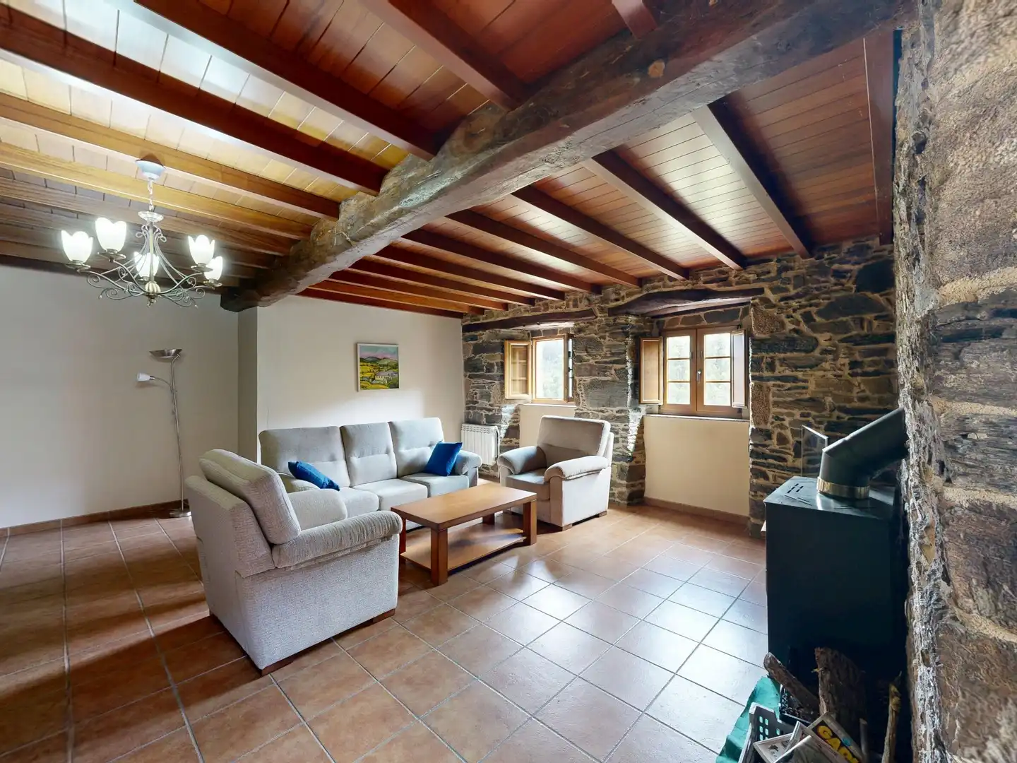 Sala de estar de Casa o chalet en venta en Ourol, Lugo