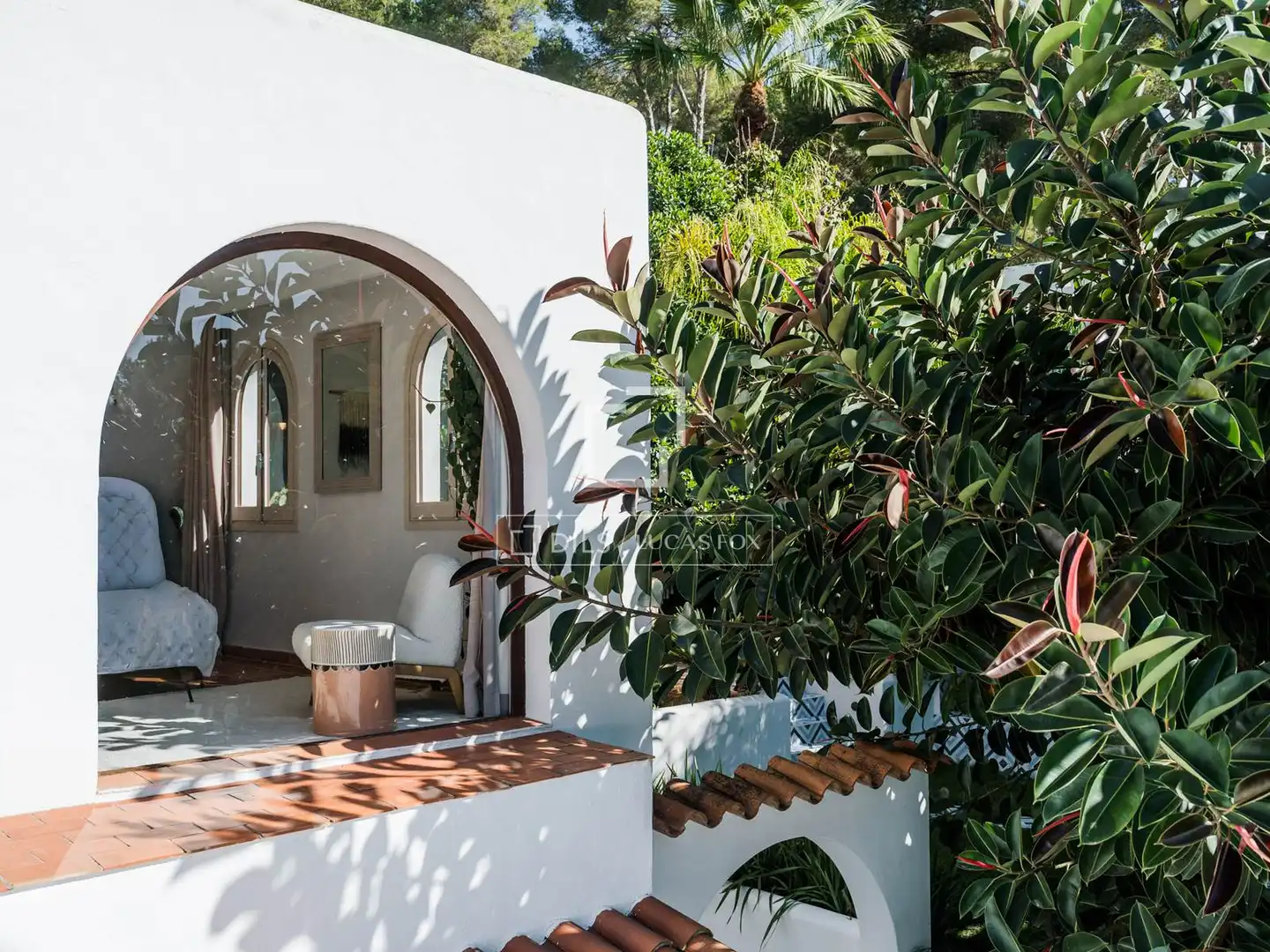 Terrassa de Casa o xalet en venda en Santa Eulària des Riu amb Aire condicionat, Calefacció i Jardí privat