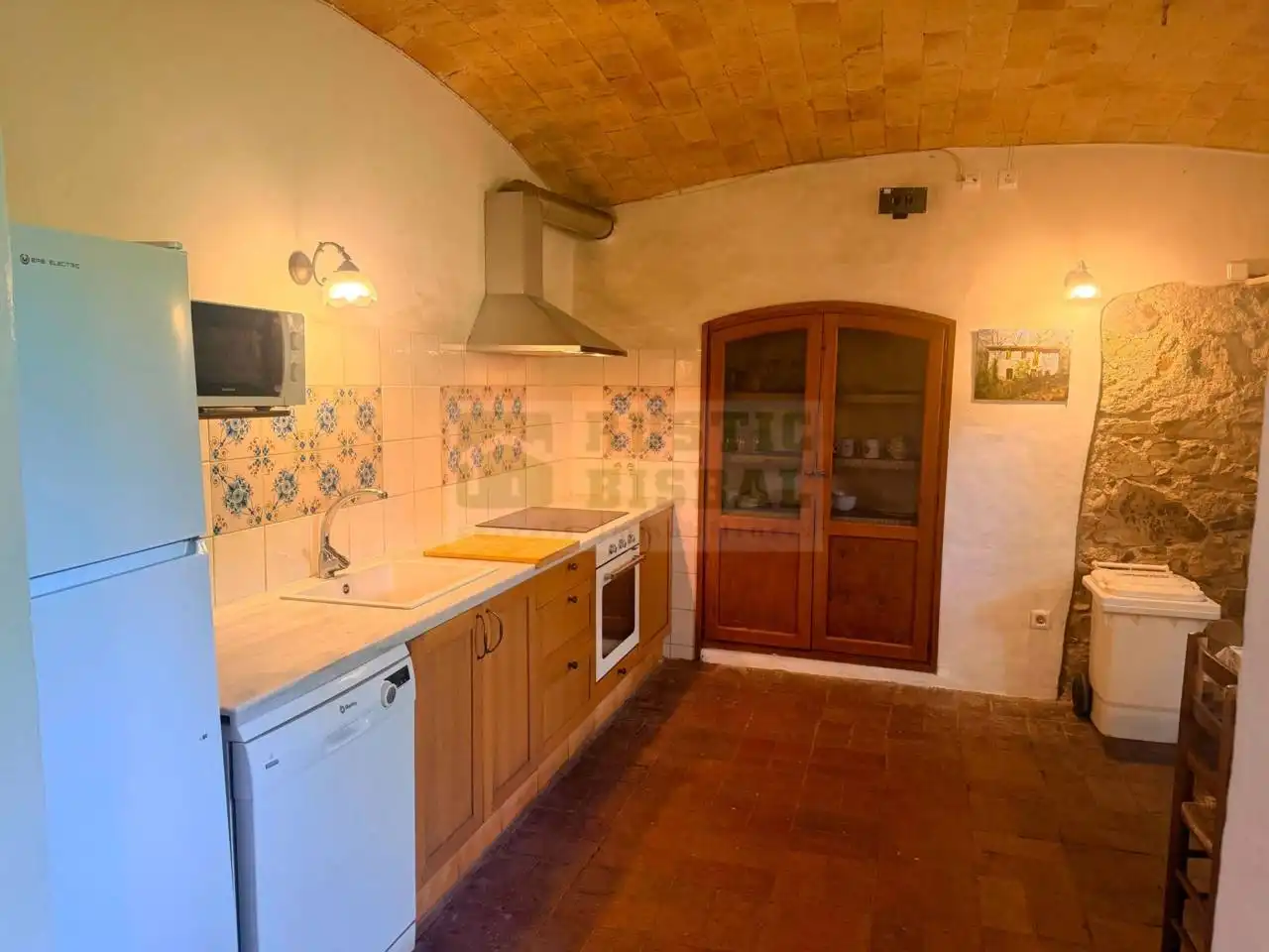 Cocina de Finca rústica de alquiler en Llagostera con Calefacción, Amueblado y Piscina comunitaria
