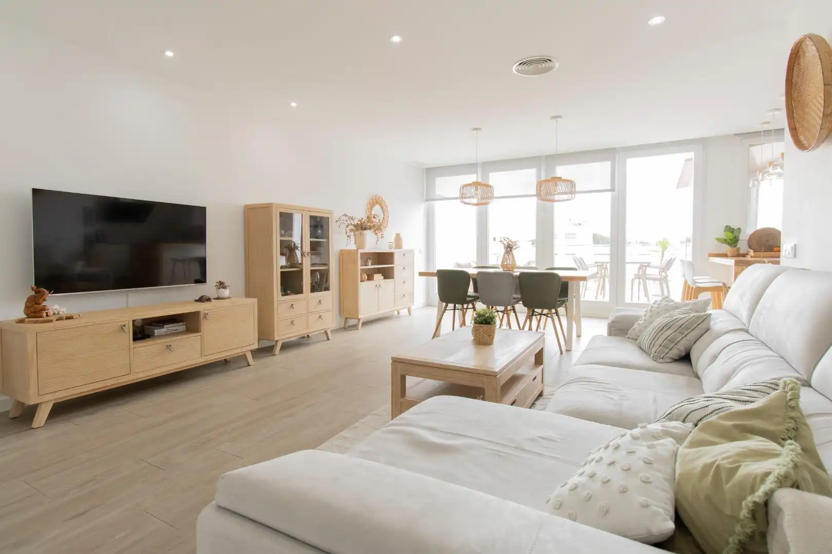 Living room of Attic for sale in Rafelbuñol / Rafelbunyol  with Air Conditioner, Terrace and Storage room