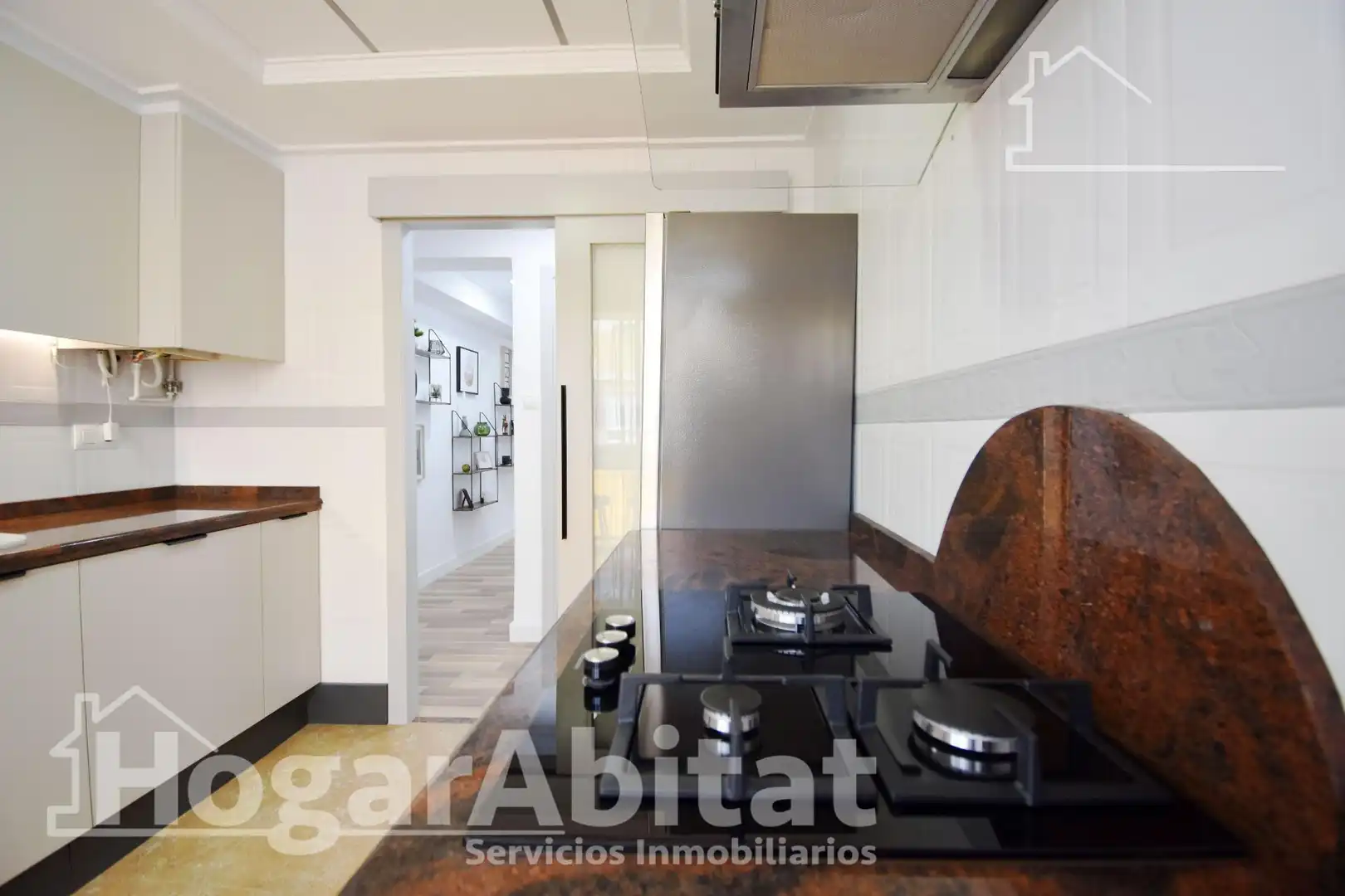 Kitchen of Flat for sale in Cullera  with Air Conditioner, Terrace and Furnished