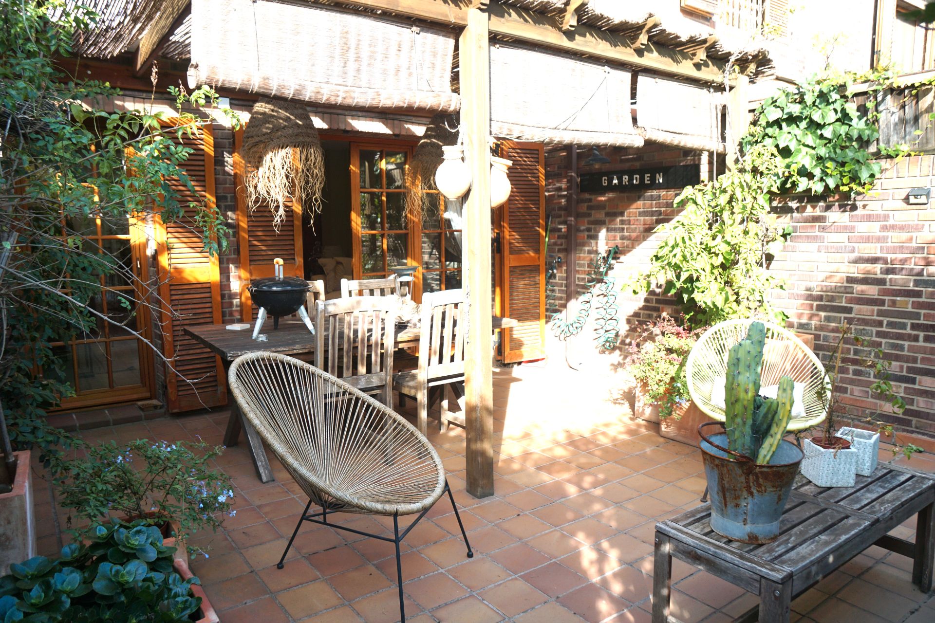 Terrace of Single-family semi-detached for sale in Badalona  with Air Conditioner, Heating and Private garden