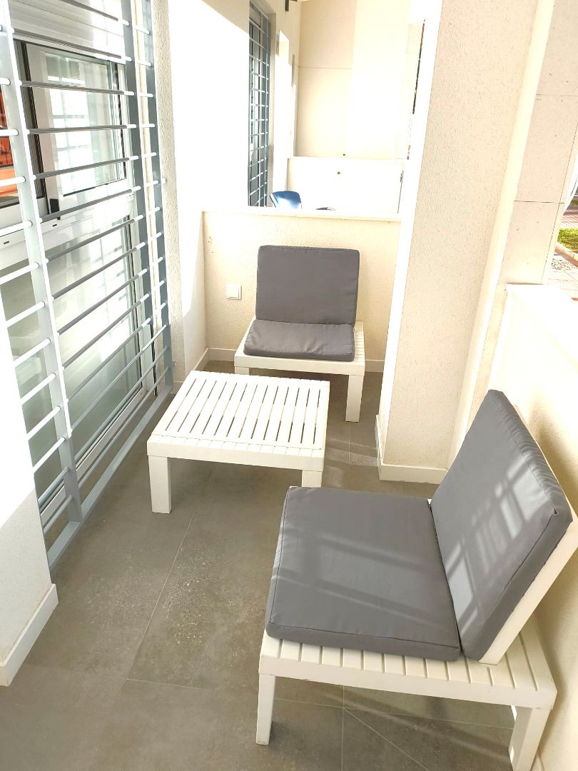 Balcony of Study to rent in  Murcia Capital  with Air Conditioner, Heating and Terrace