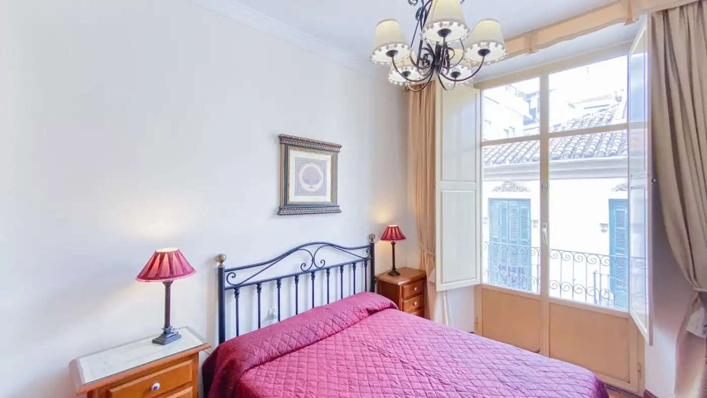 Bedroom of Flat for rent in Málaga  with Air Conditioner, Parquet flooring and Furnished