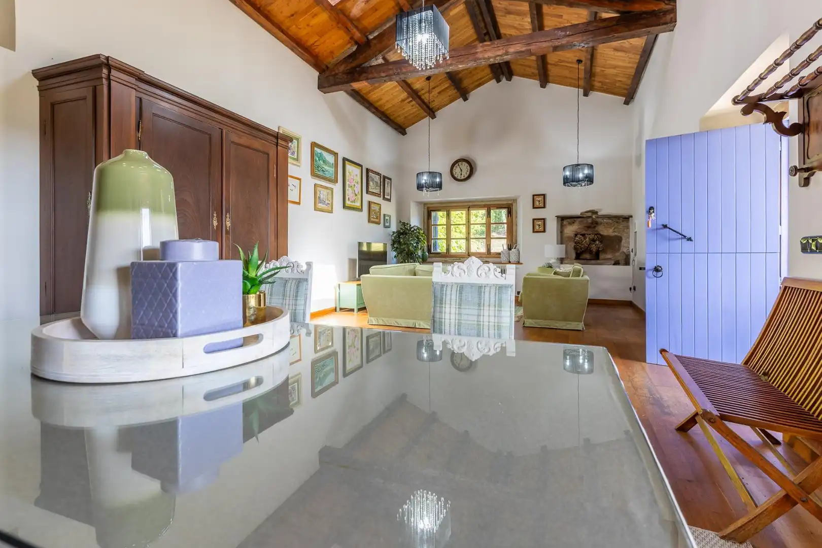 Comedor de Casa o chalet en venta en O Pino  con Calefacción, Jardín privado y Terraza