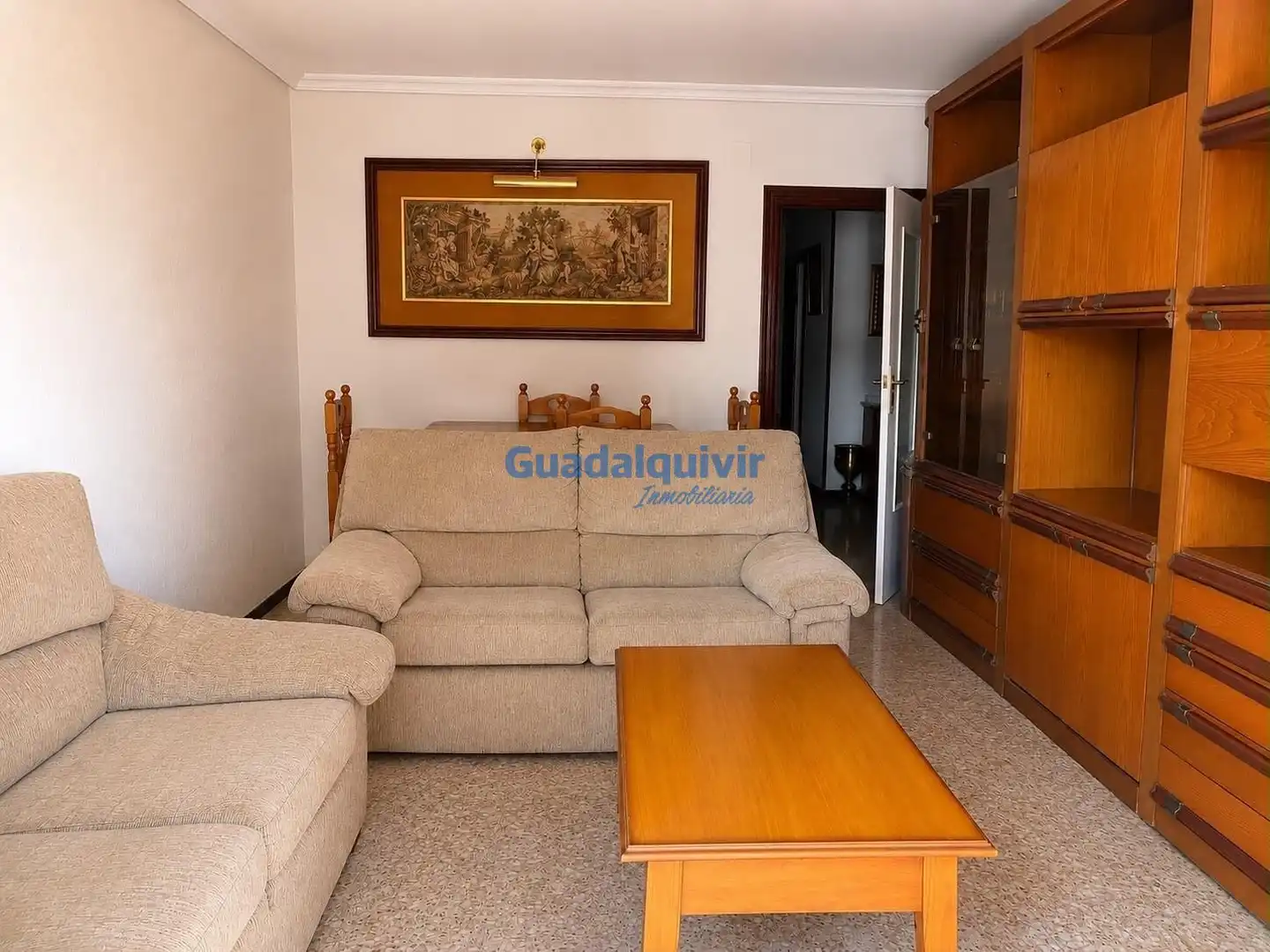 Sala d'estar de Pis en venda en Sevilla amb Aire condicionat, Terrassa i Moblat