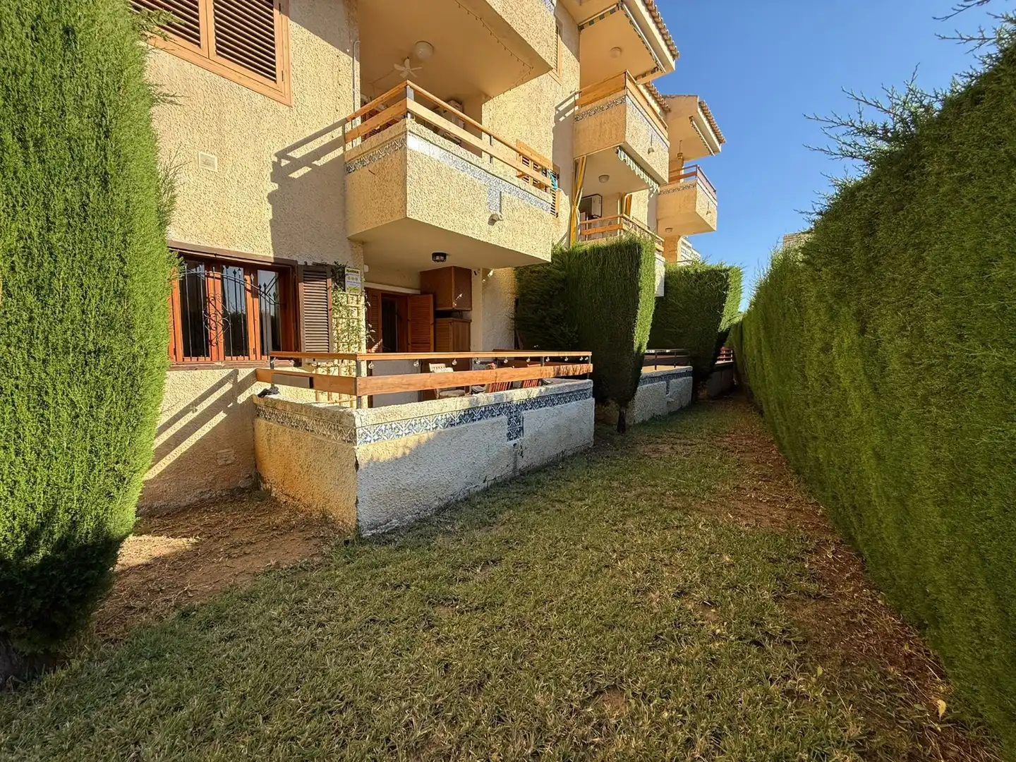 Außenansicht von Erdgeschoss zur Miete in San Javier mit Klimaanlage, Terrasse und Möbliert